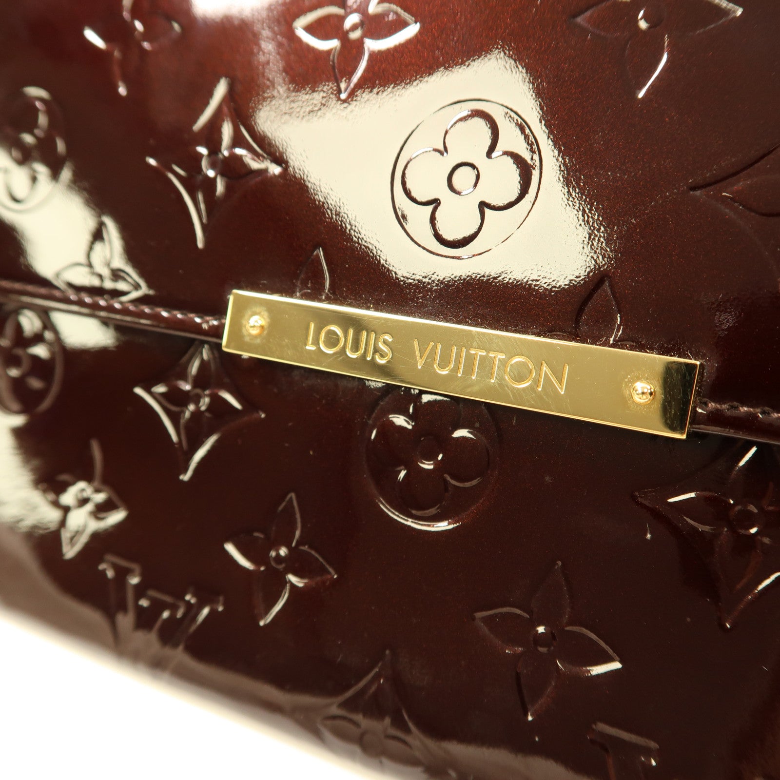 LOUIS VUITTON LV GHW Robertson Clutch Bag Monogram Vernis M91548 Red