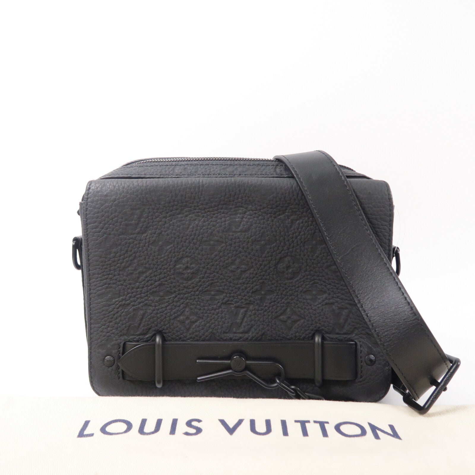 LOUIS VUITTON Monogram Taurillon Steamer Messenger肩背袋
