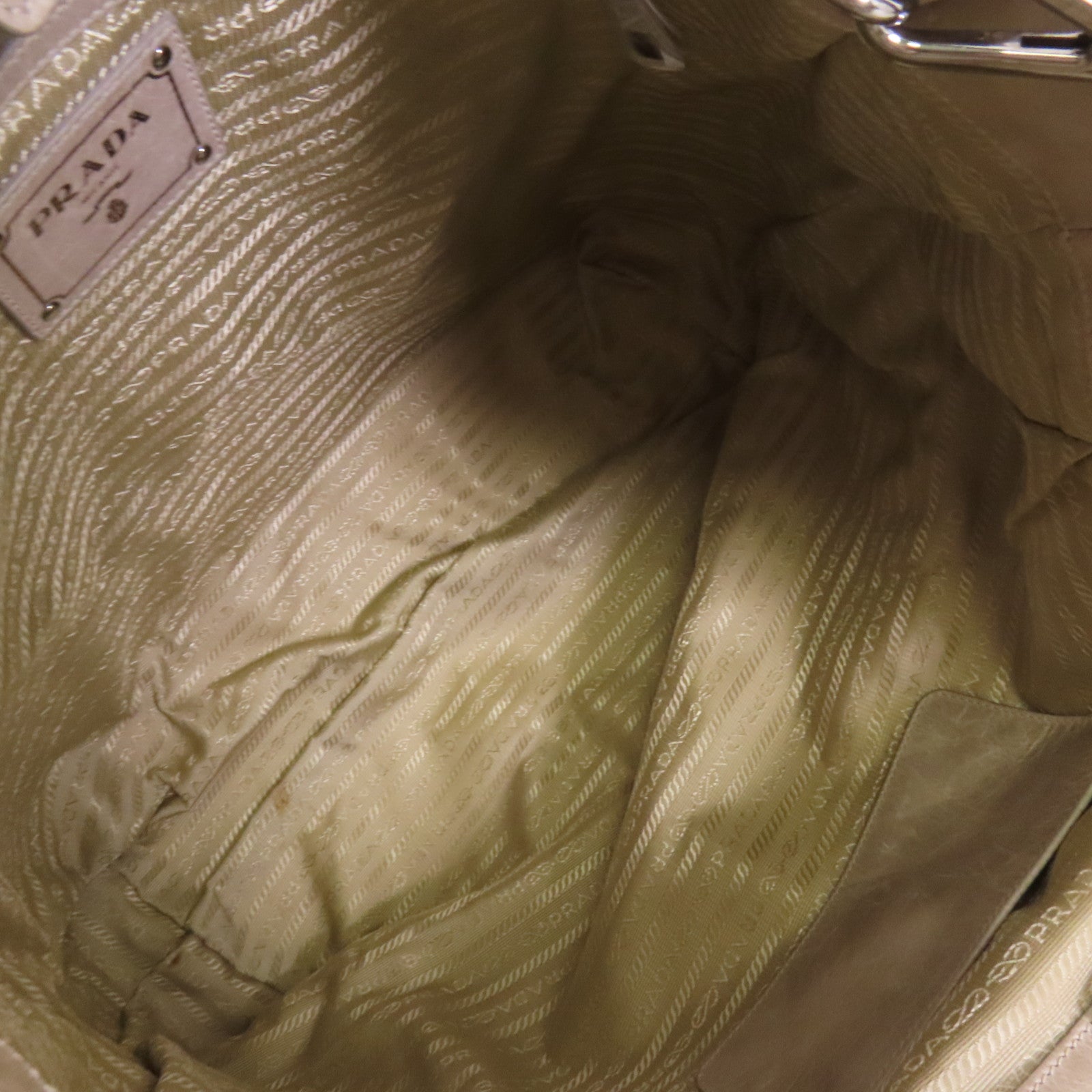 PRADA 牛皮皮革Tote Bag金扣手挽肩背兩用袋