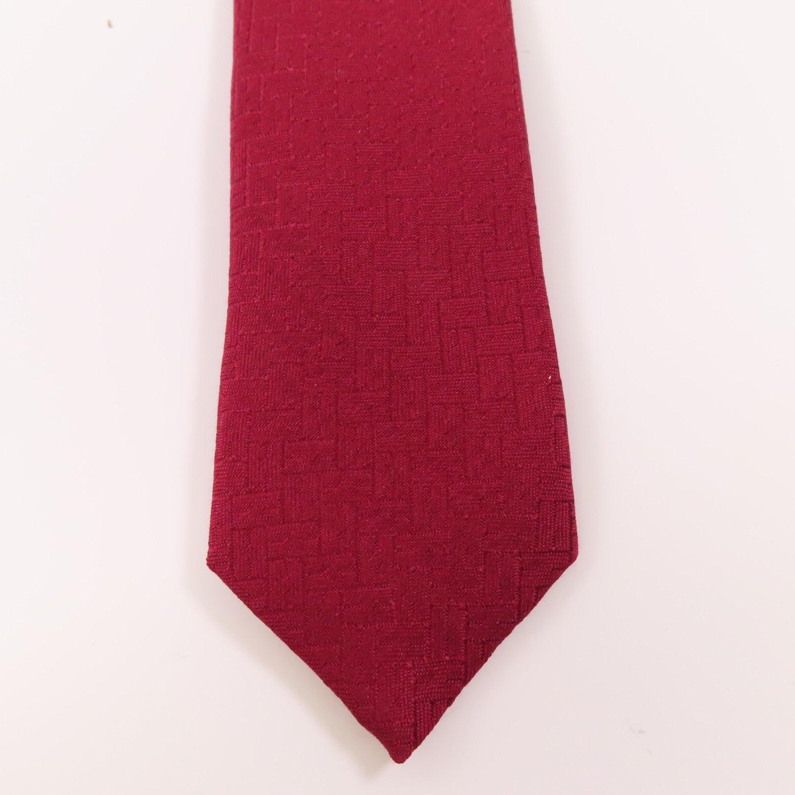 HERMES Tie Red Silk
