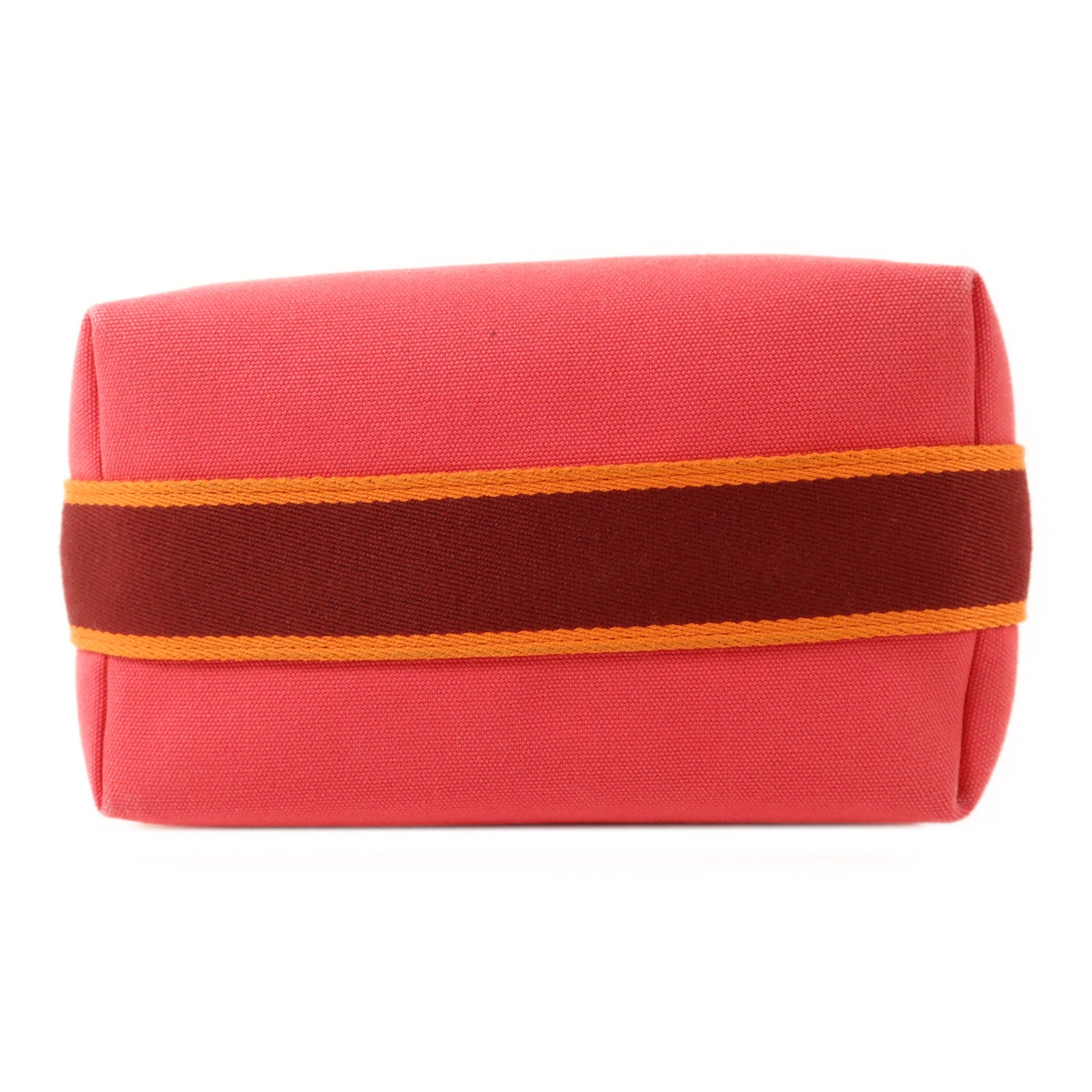 HERMES 帆布Bride-a-Brac Case PM銀扣手挽袋Hibiscus