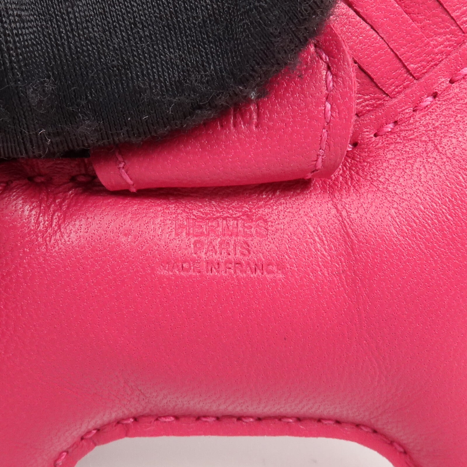 HERMES Milo/Swift皮革Rodeo PM掛飾Rose Mexico