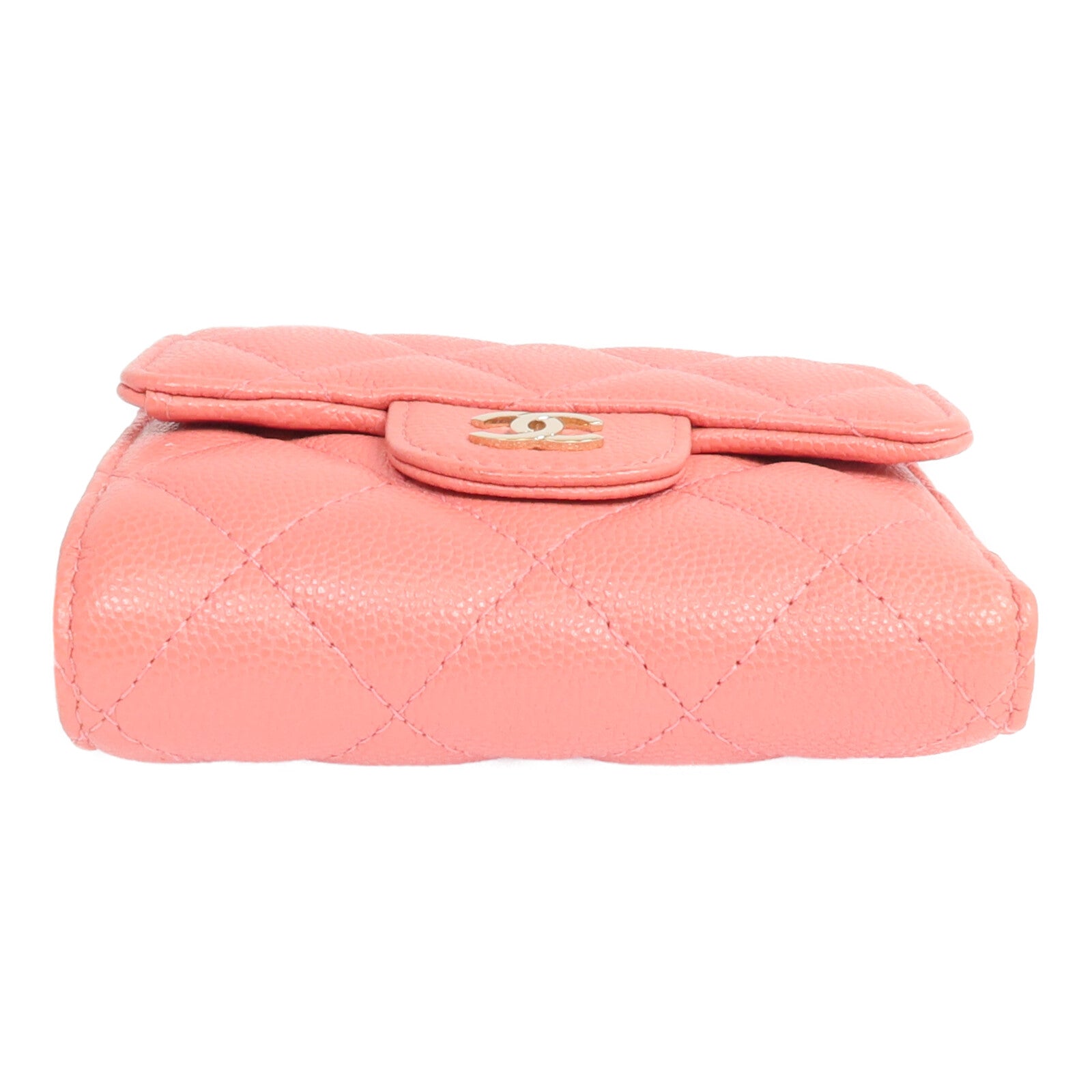 CHANEL 【激減優惠】牛皮皮革Wallet金扣錢包