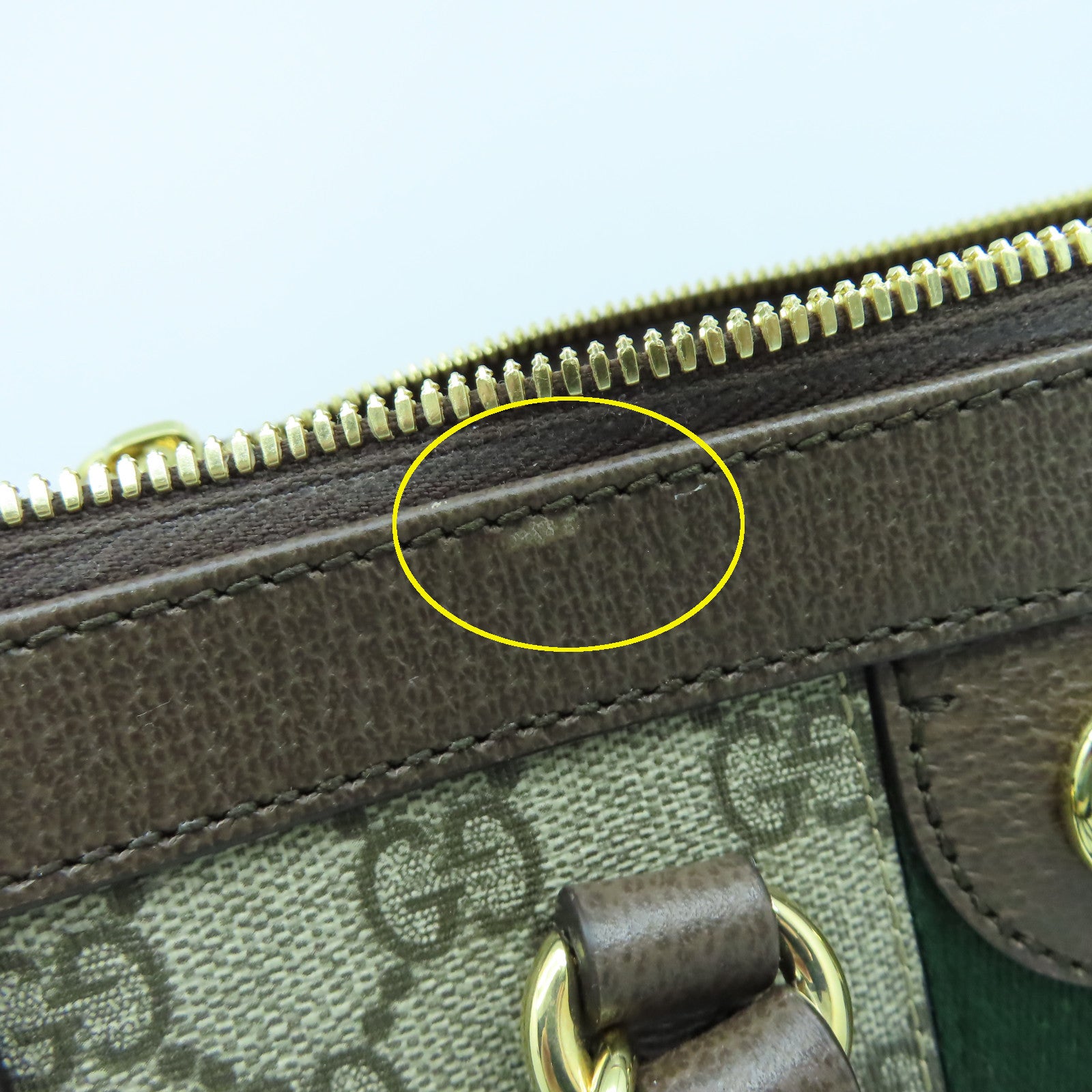 GUCCI 塗層帆布Ophidia Small Tote金扣手挽肩背兩用袋啡色