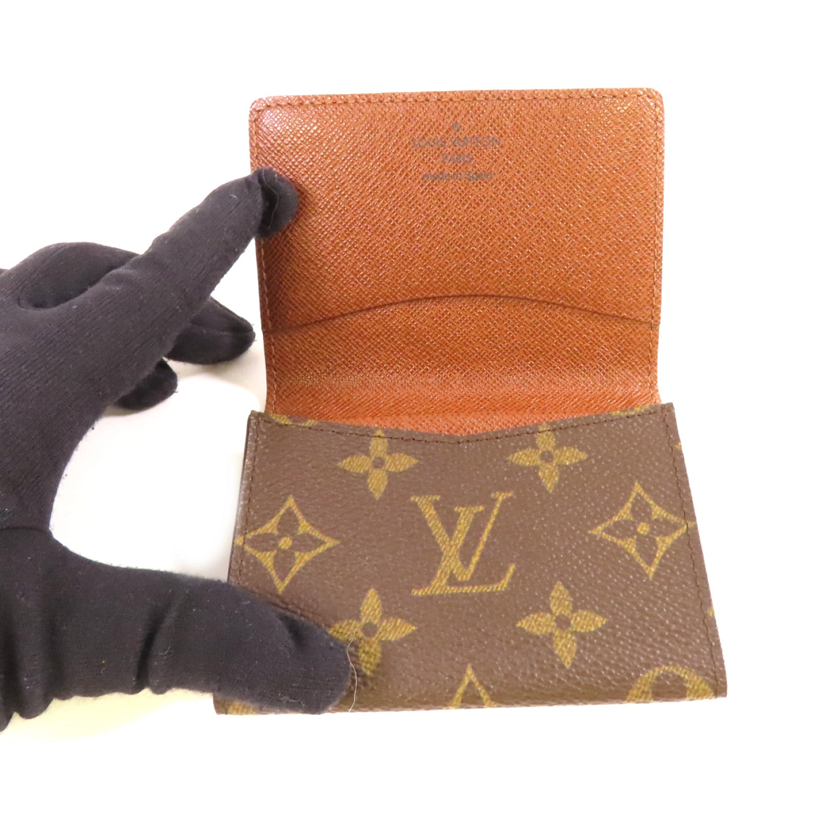 LOUIS VUITTON Monogram Enveloppe Carte de Visite Card Case卡片套啡色