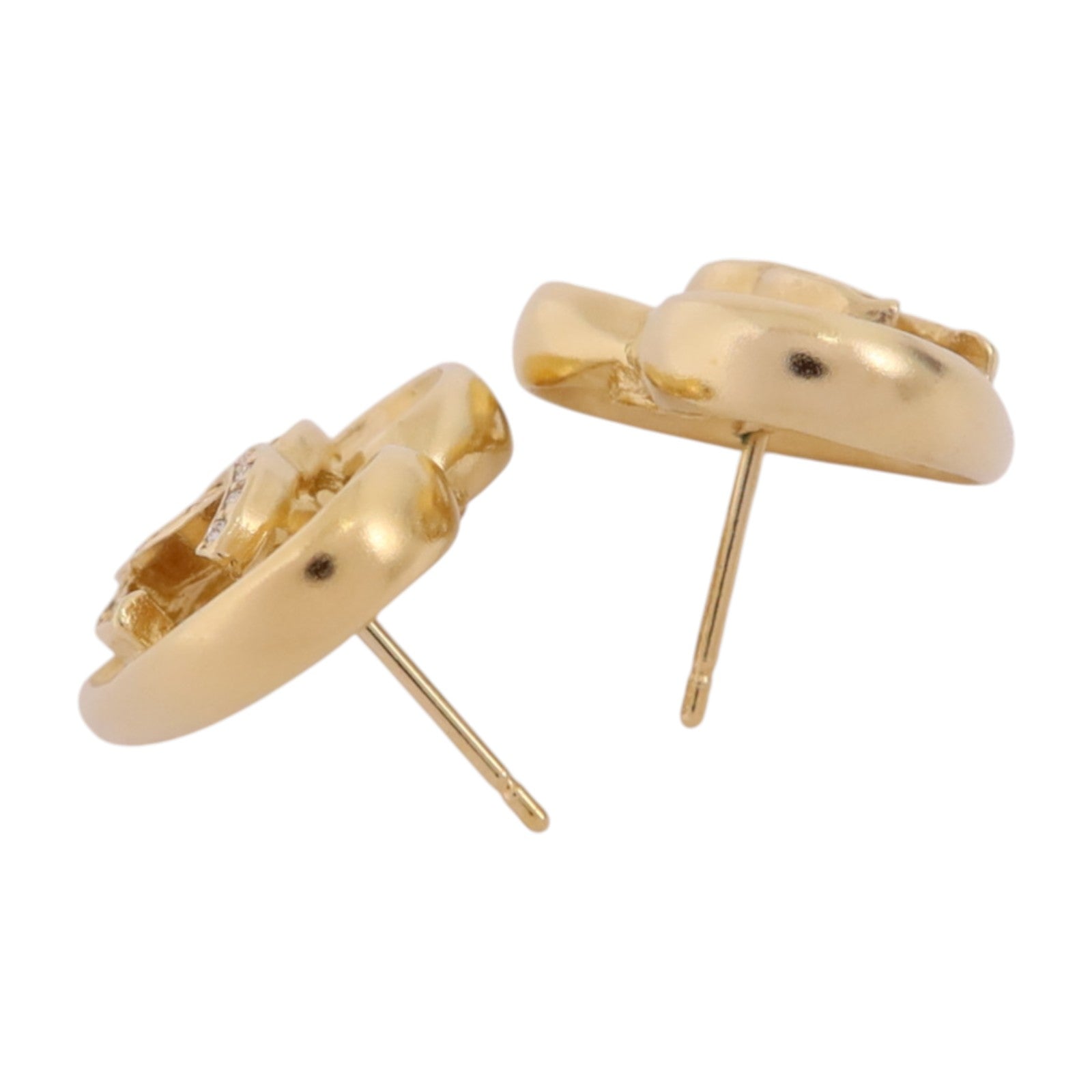 CHANEL 金屬/水鑽Earrings金扣耳環