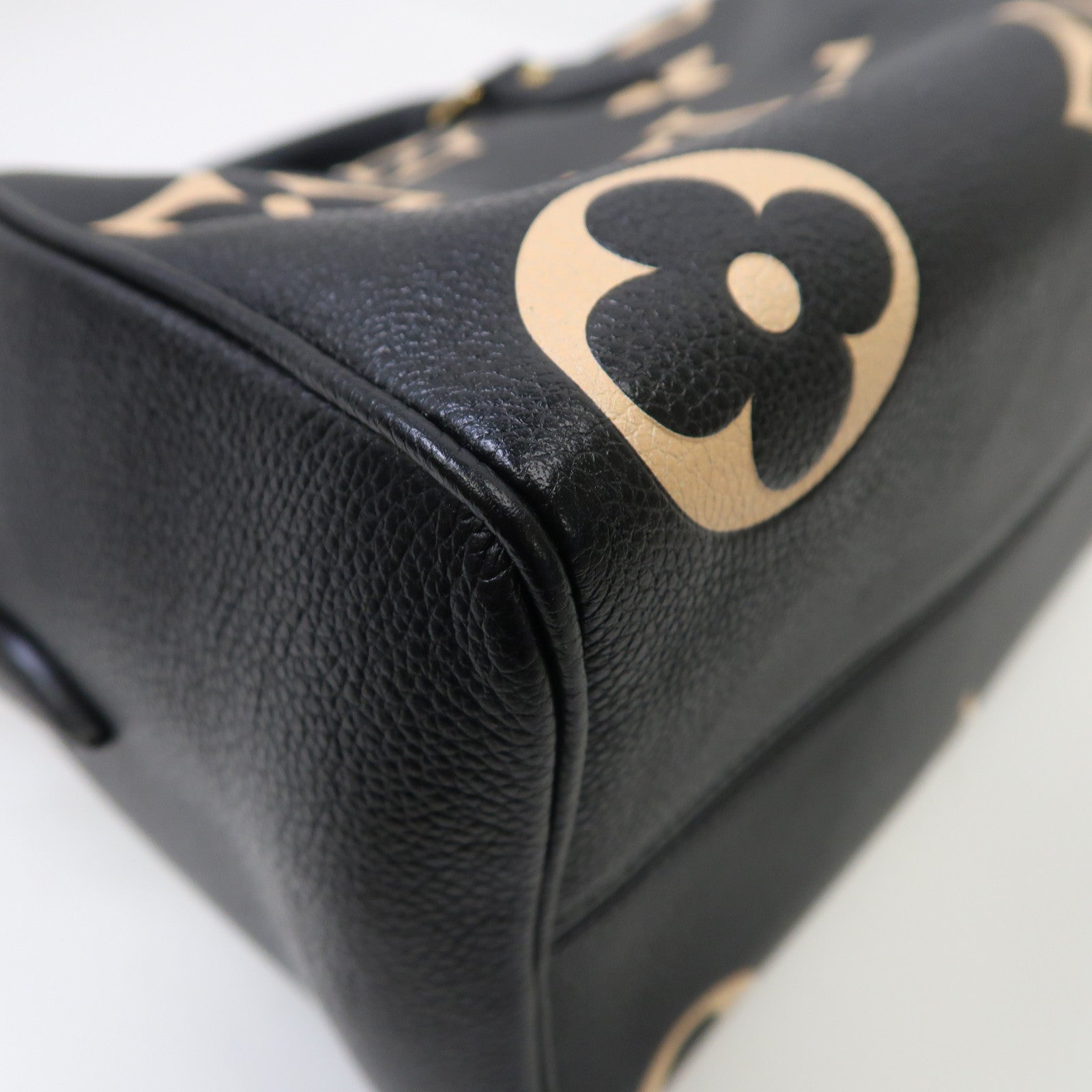 LOUIS VUITTON Monogram Empreinte Speedy Bandouliere 25金扣手挽肩背兩用袋黑色