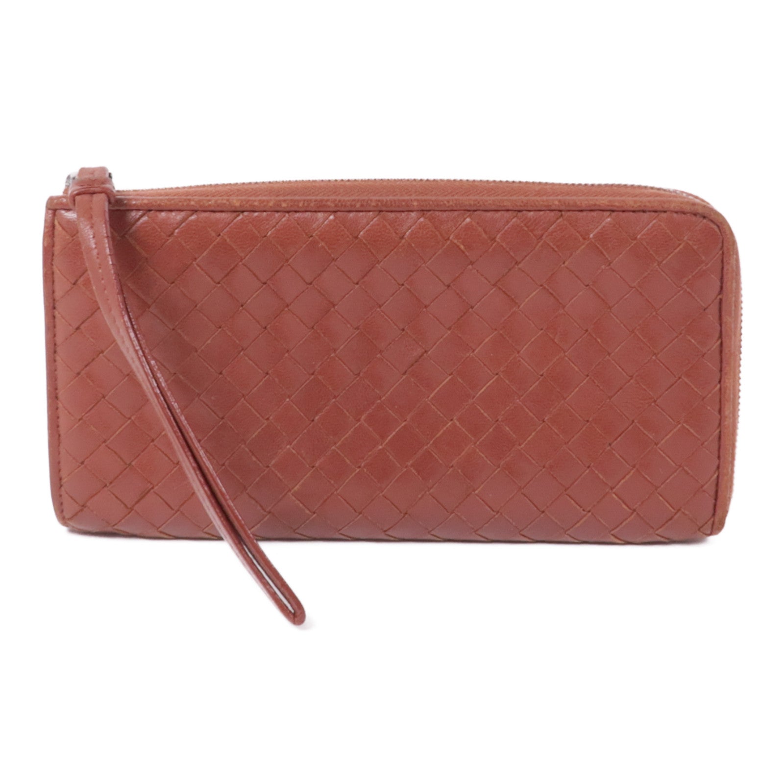 BOTTEGA VENETA 織紋皮革Long Wallet銀扣長錢包