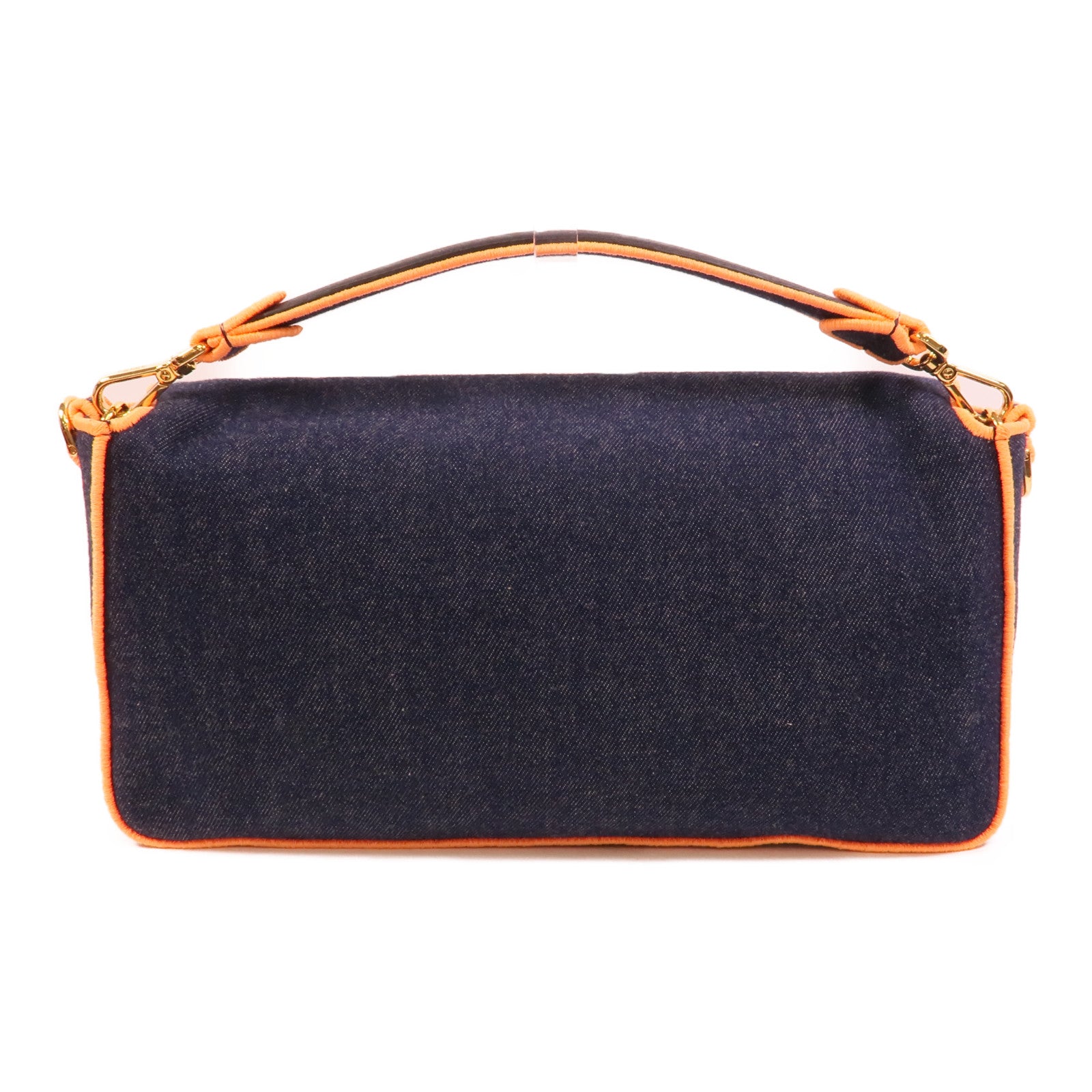 FENDI 牛仔布Baguette Large手挽肩背兩用袋