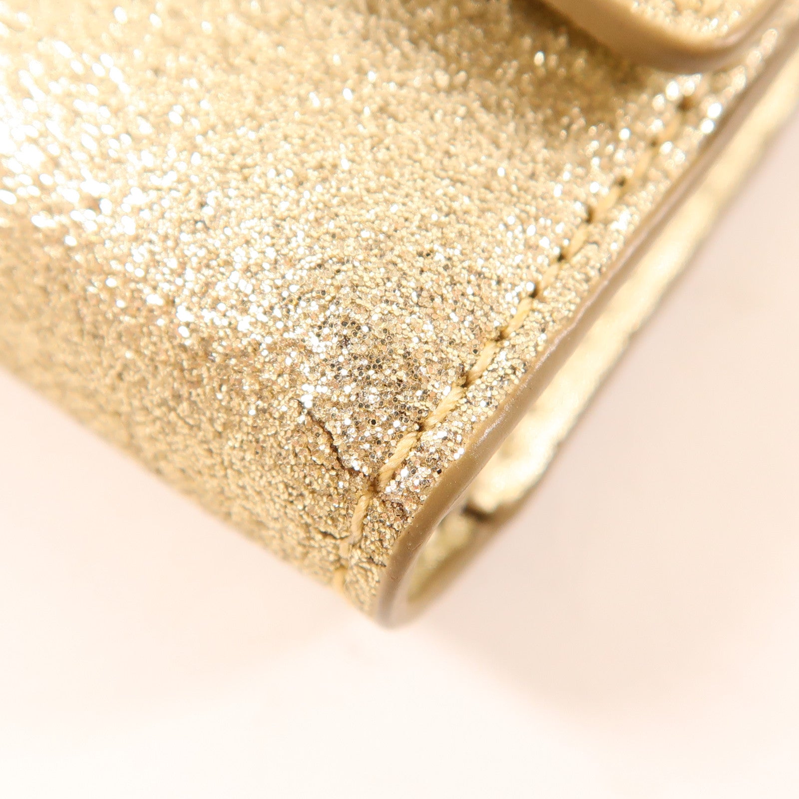 ANTEPRIMA GHW 2 Way Phone Holder Bag Calfskin Leather Gold