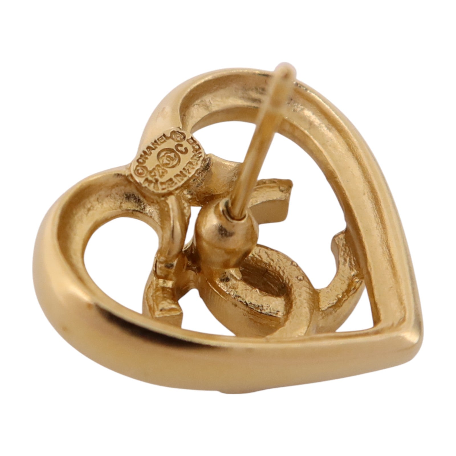 CHANEL 金屬/水鑽Earrings金扣耳環