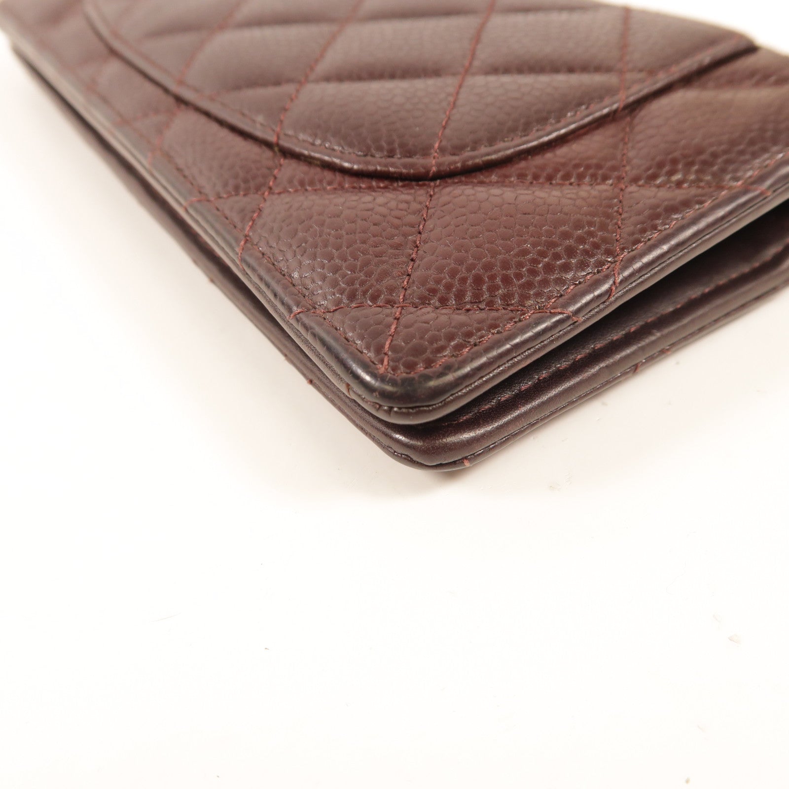 CHANEL 牛皮皮革Flap Wallet金扣長錢包