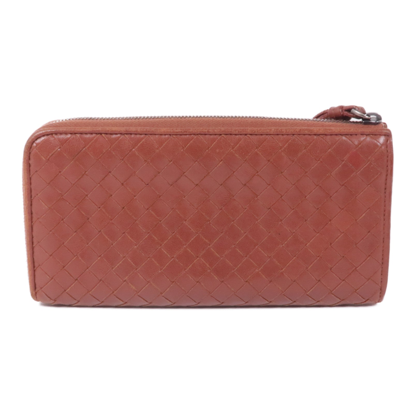 BOTTEGA VENETA 織紋皮革Long Wallet銀扣長錢包