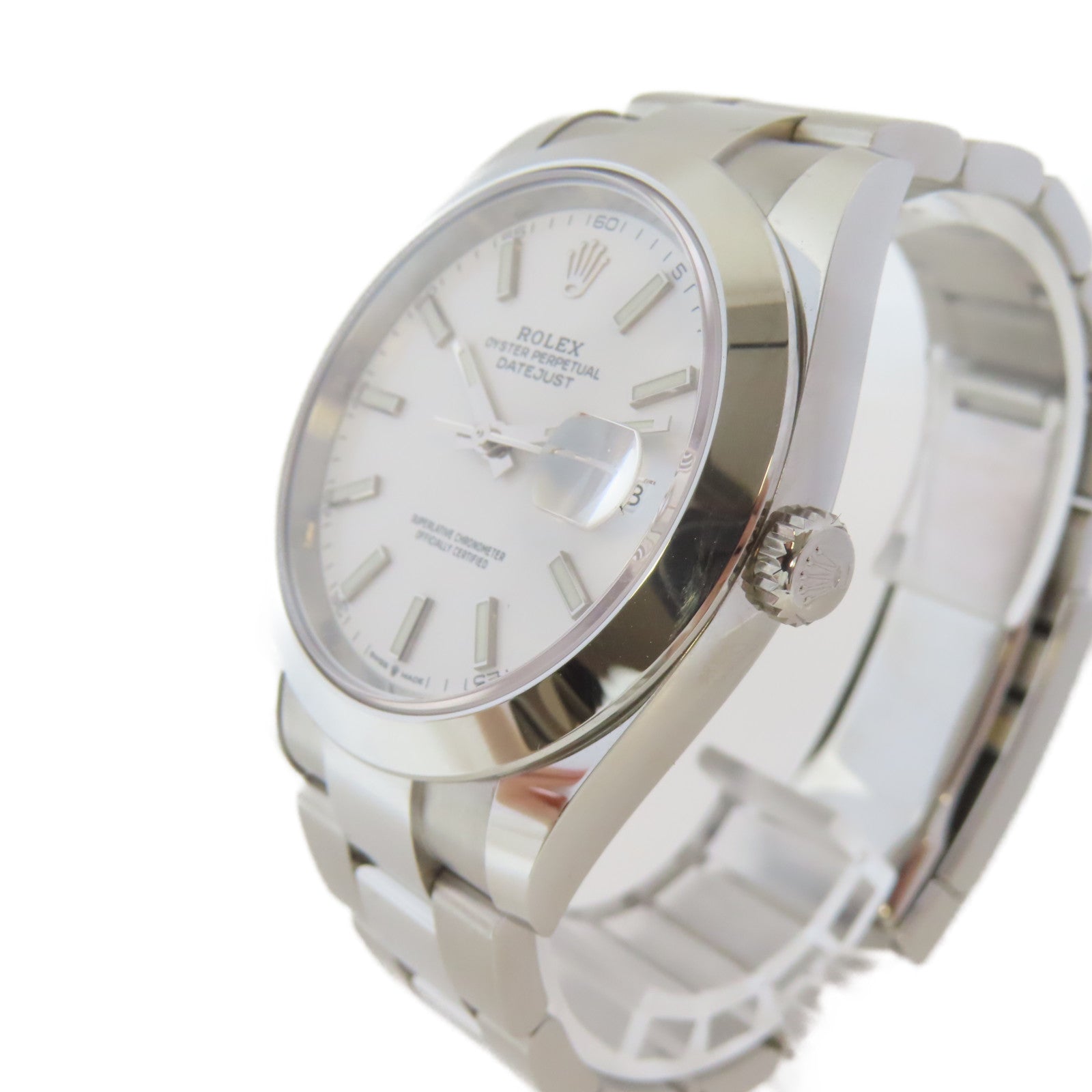 ROLEX Datejust不鏽鋼手錶自動機芯白色#16.5cm