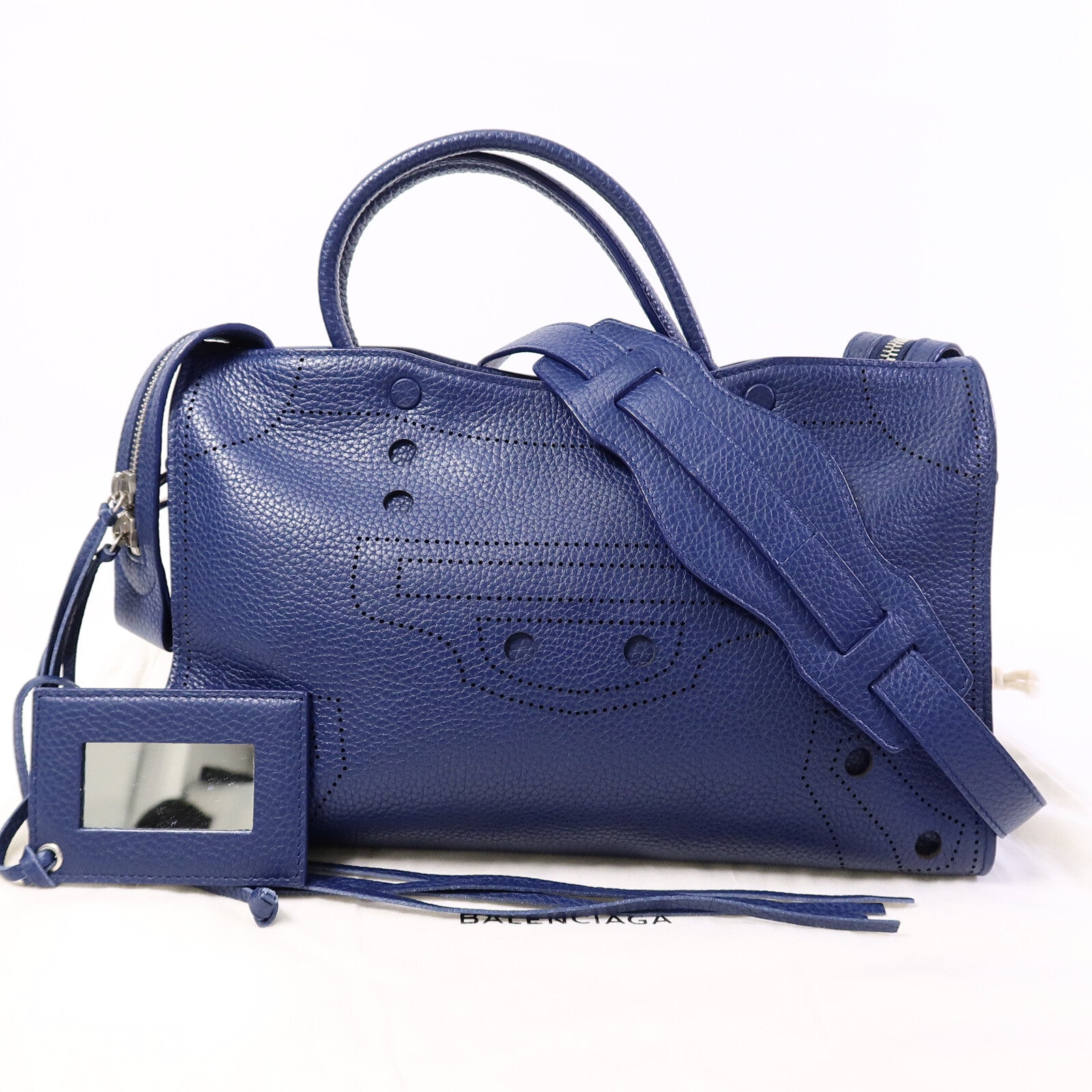 BALENCIAGA 牛皮皮革Blackout City手挽肩背兩用袋