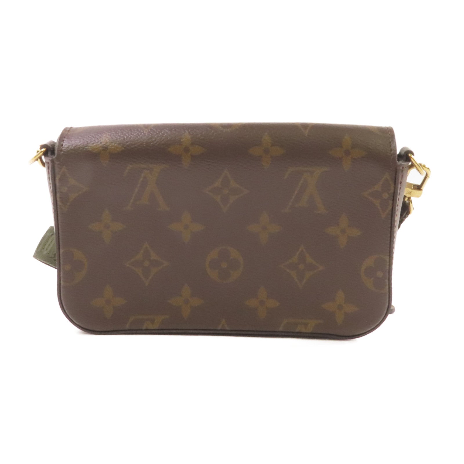 LOUIS VUITTON Monogram Pochette Felicie Pouch Shoulder Bag金扣肩背袋啡色
