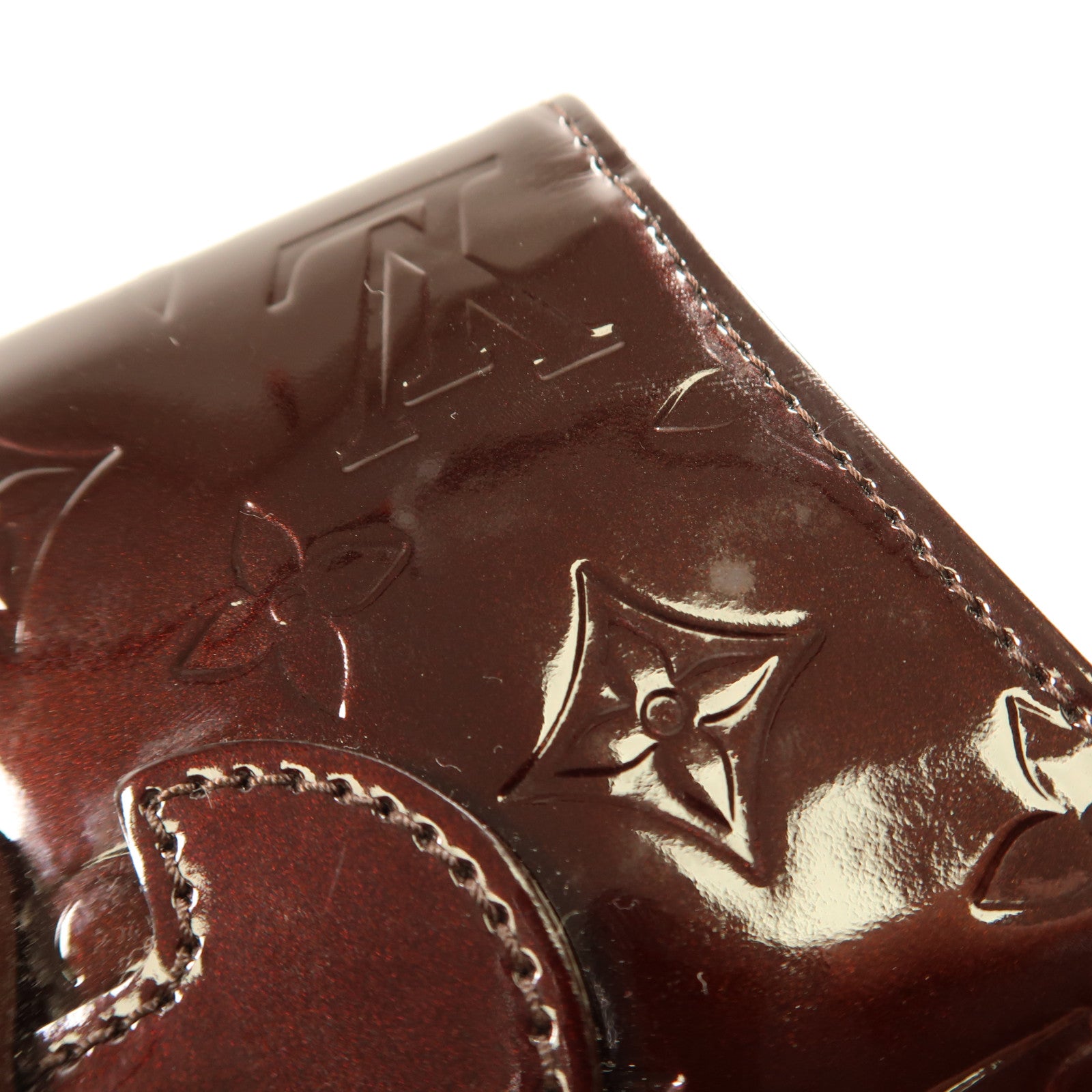 LOUIS VUITTON LV GHW Robertson Clutch Bag Monogram Vernis M91548 Red