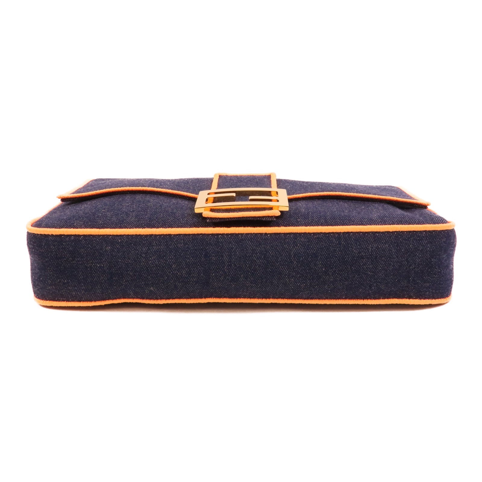 FENDI 牛仔布Baguette Large手挽肩背兩用袋