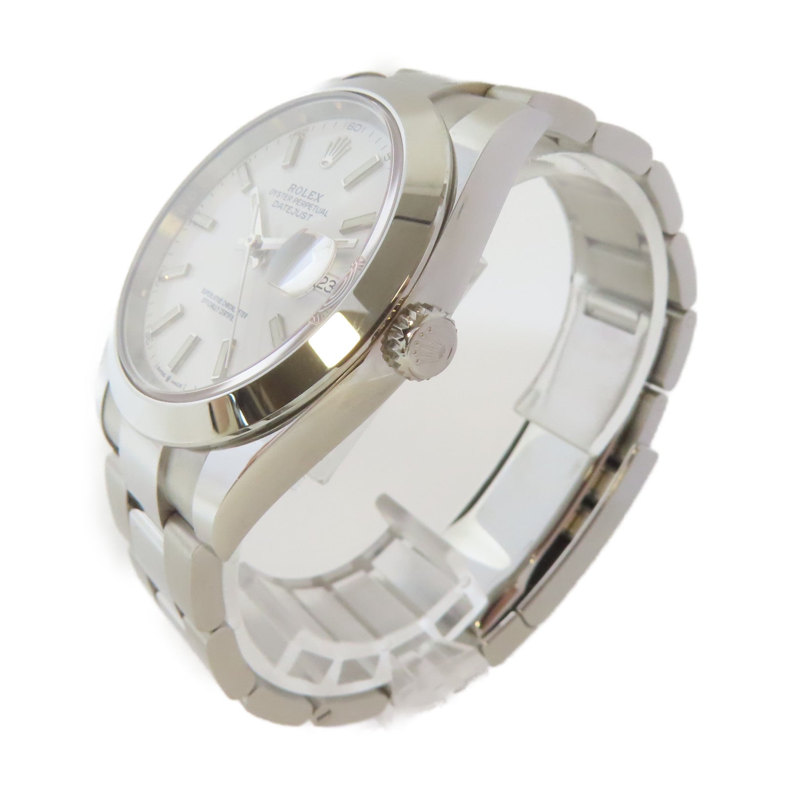 ROLEX Datejust不鏽鋼手錶自動機芯白色#16.5cm