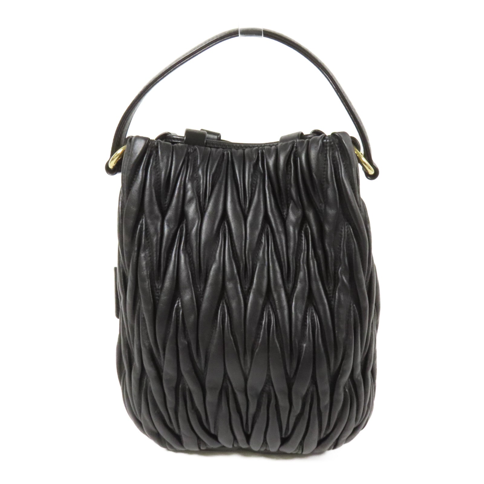 Miu Miu 羊皮皮革Bucket Bag金扣手挽肩背兩用袋