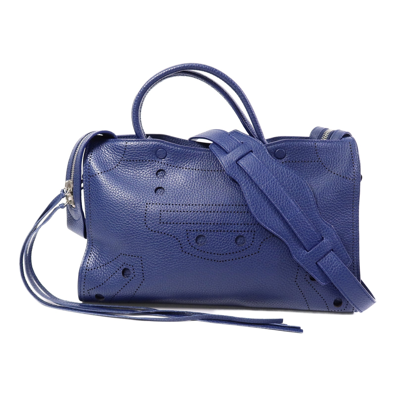 BALENCIAGA 牛皮皮革Blackout City手挽肩背兩用袋