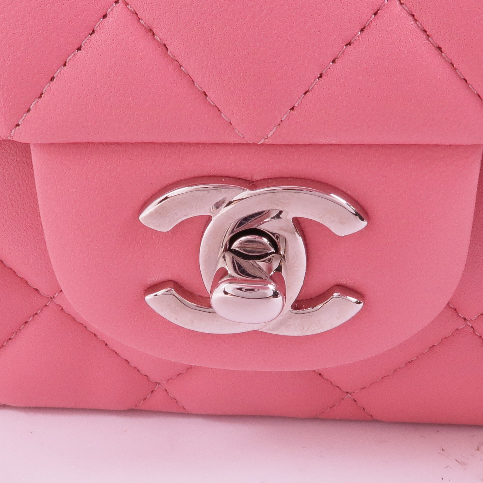 CHANEL 羊皮皮革Classic 25銀扣鏈帶肩背袋