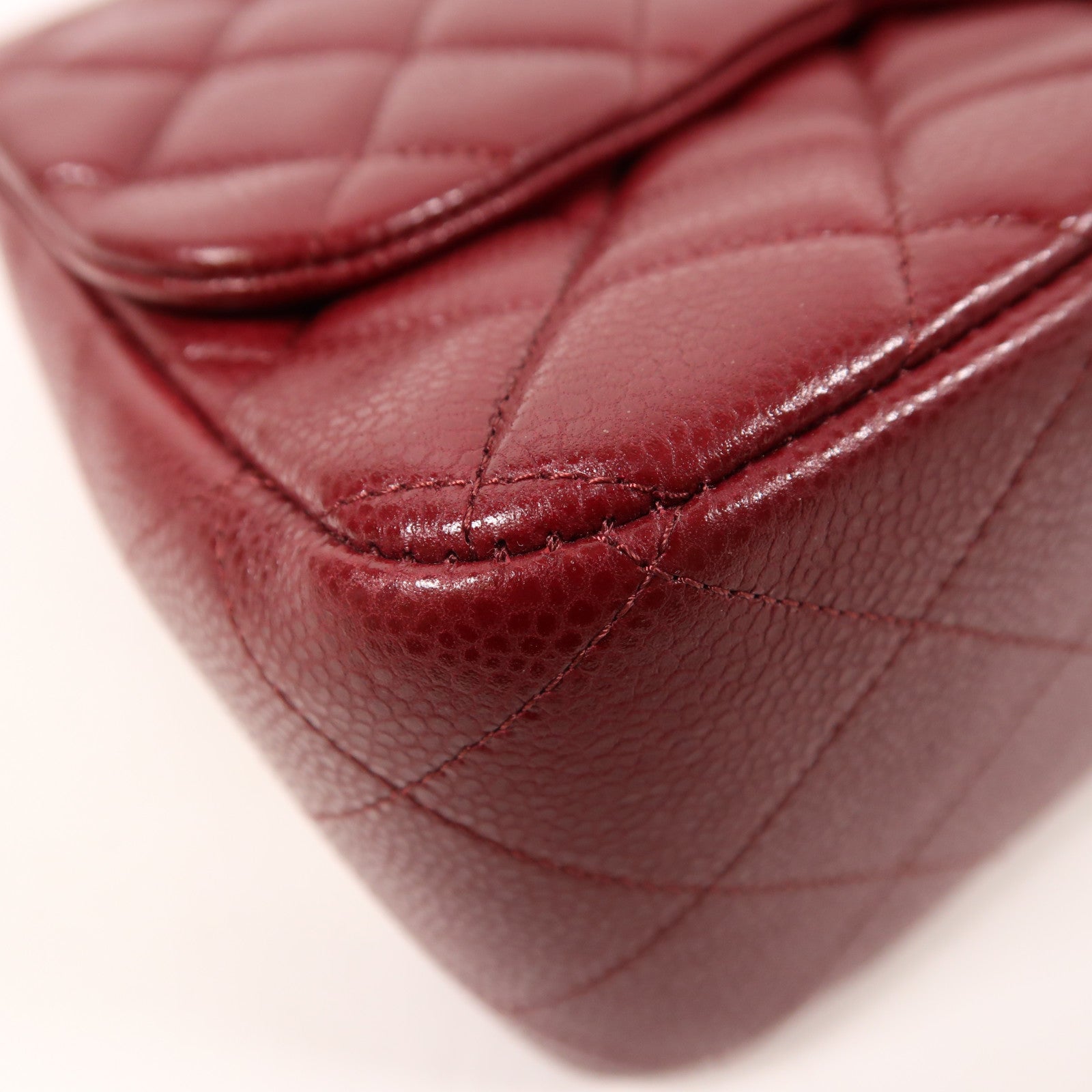 CHANEL 牛皮皮革Large Classic銀扣鏈帶肩背袋