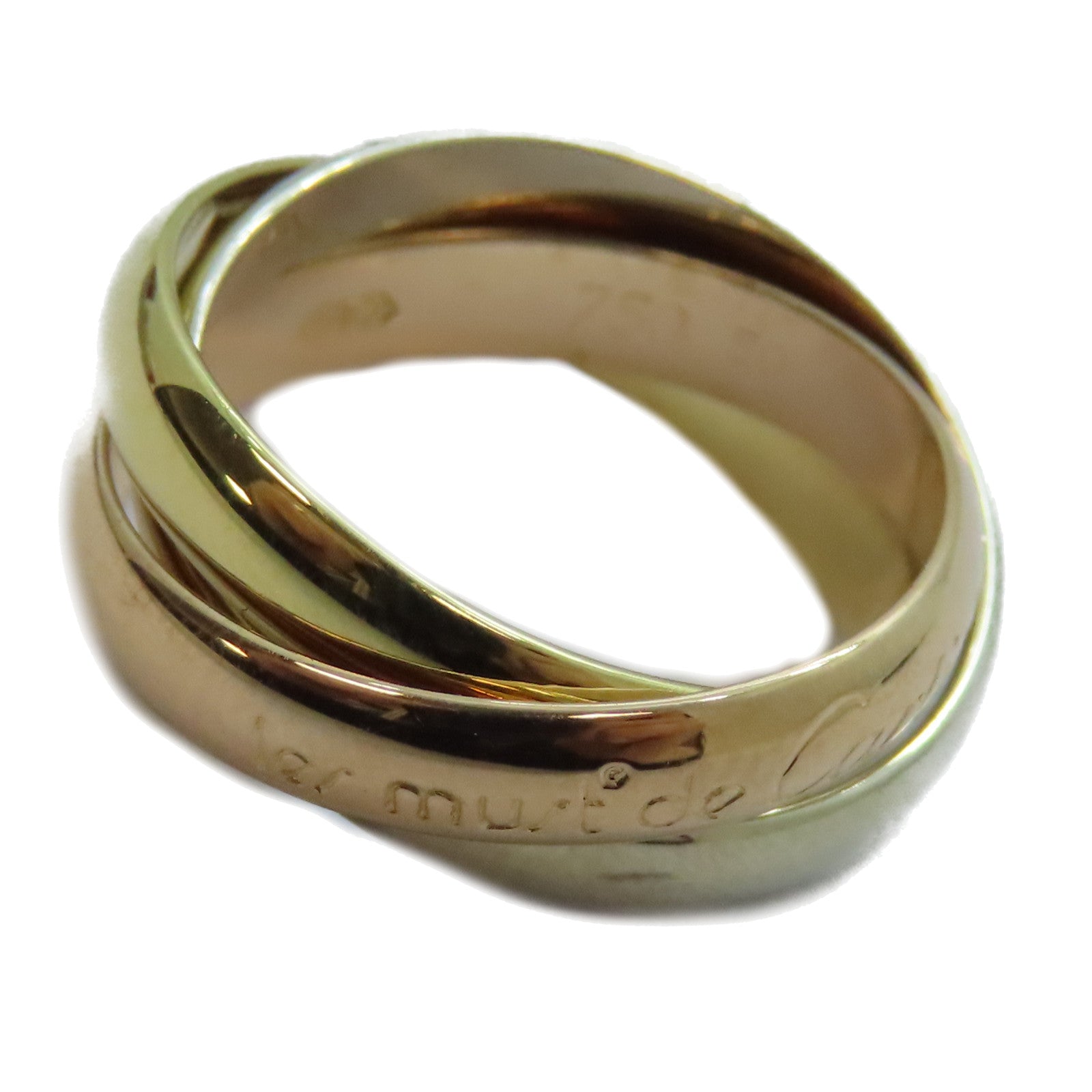 CARTIER 【激減優惠】18K黃金/白金/玫瑰金Trinity戒指Cartier#50/US#5.25