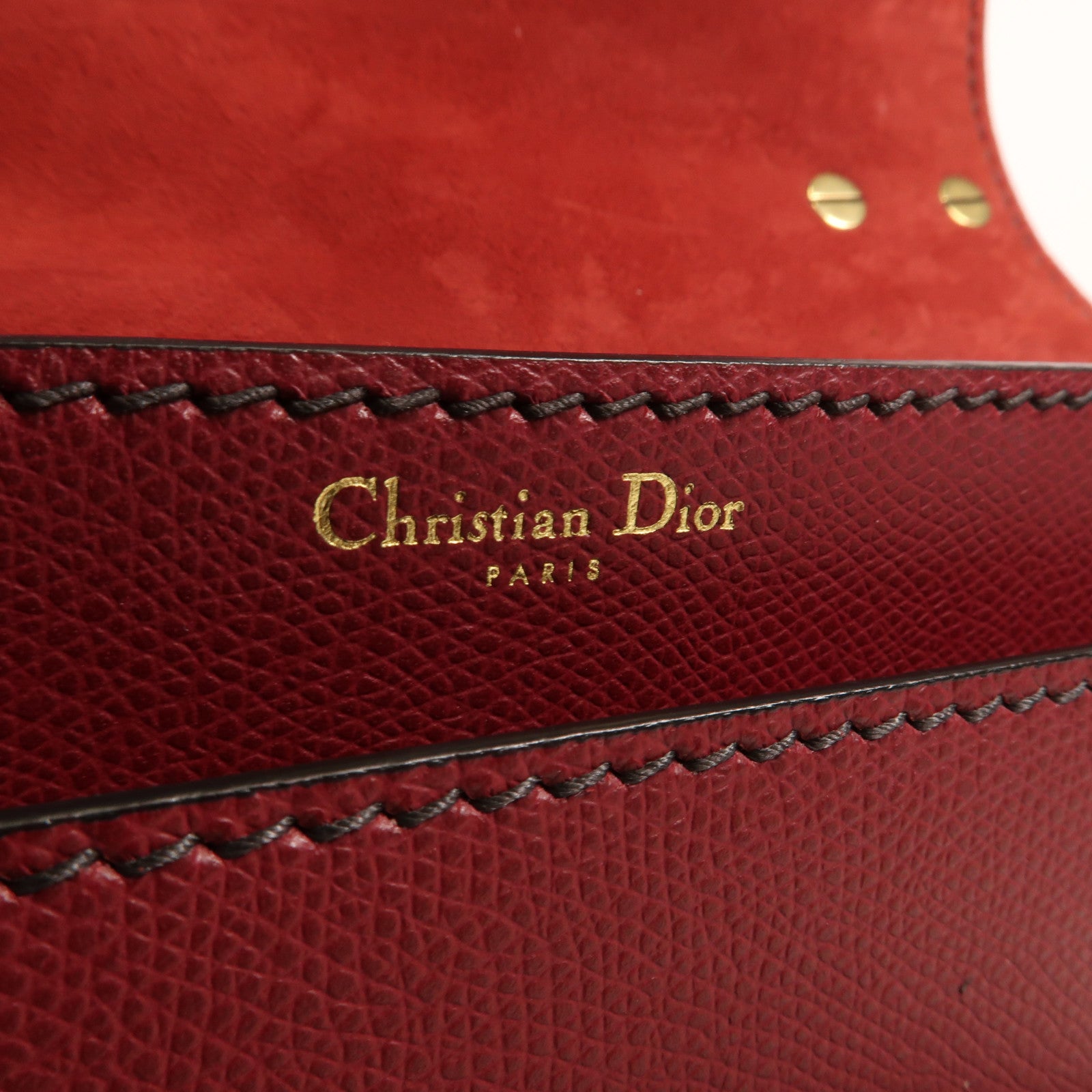 Dior 牛皮皮革J'aDior金扣鏈帶肩背袋