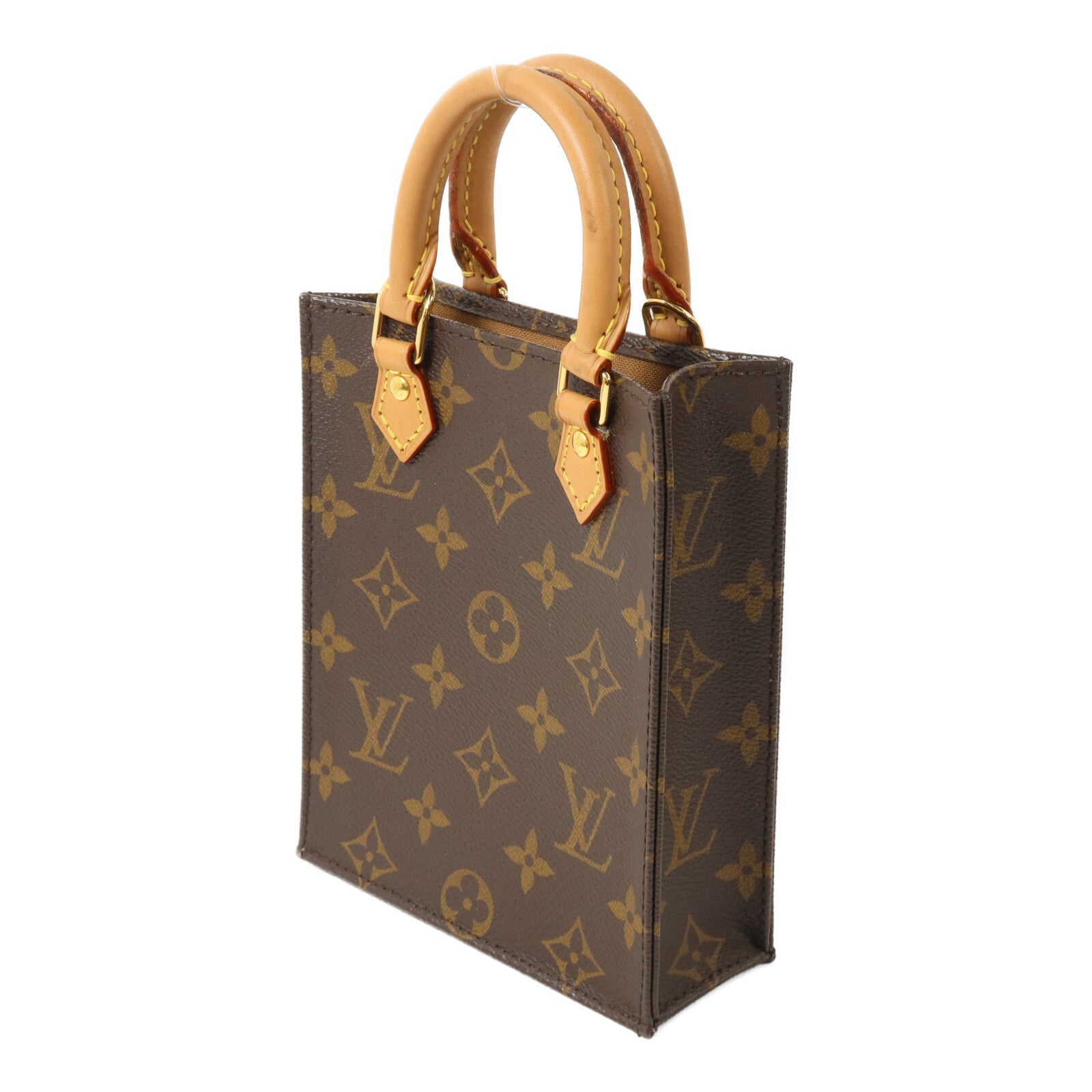 LOUIS VUITTON Monogram Petit Sac Plat手挽肩背兩用袋