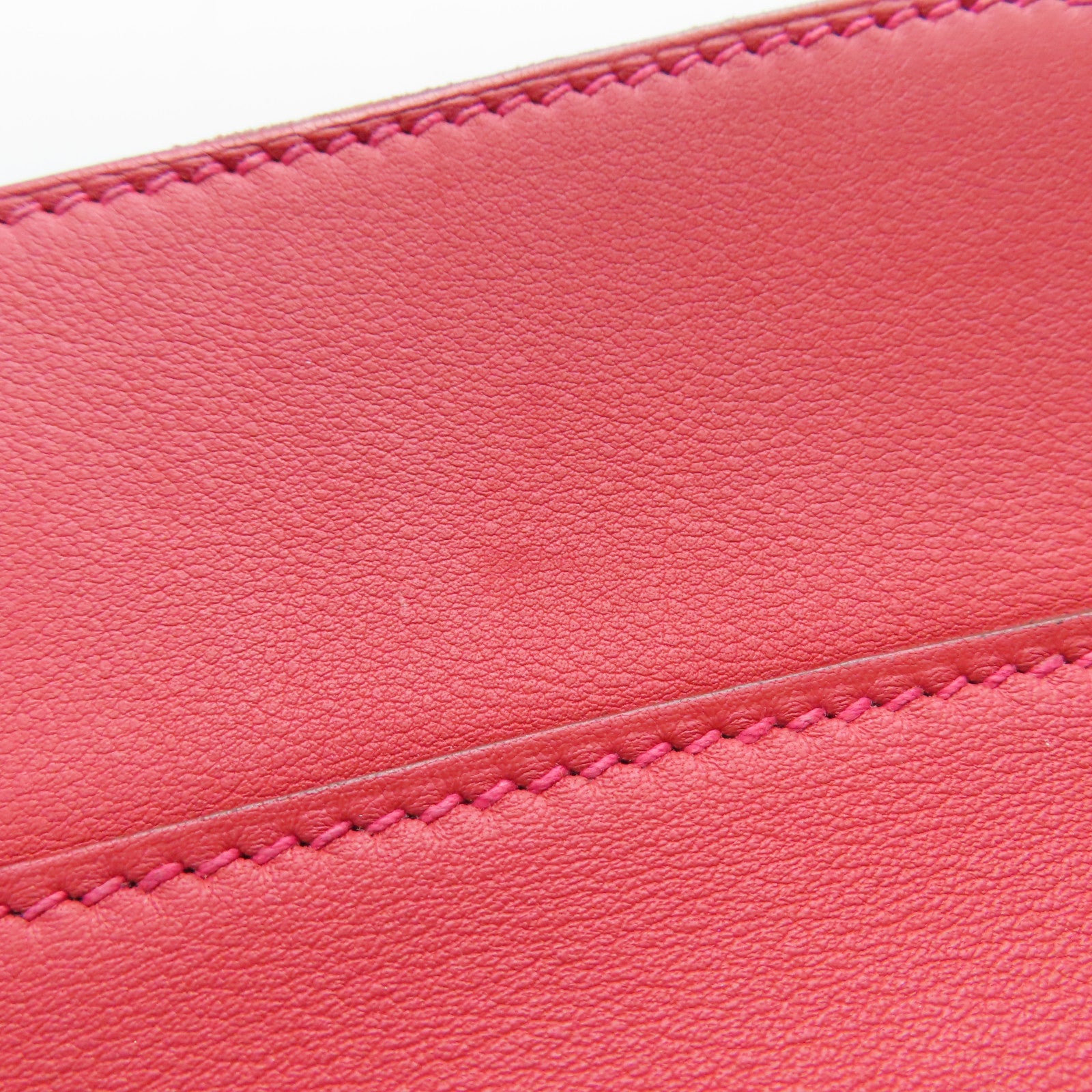 HERMES Swift Leather Tool Box Silver Buckle Handle Shoulder Bag Red
