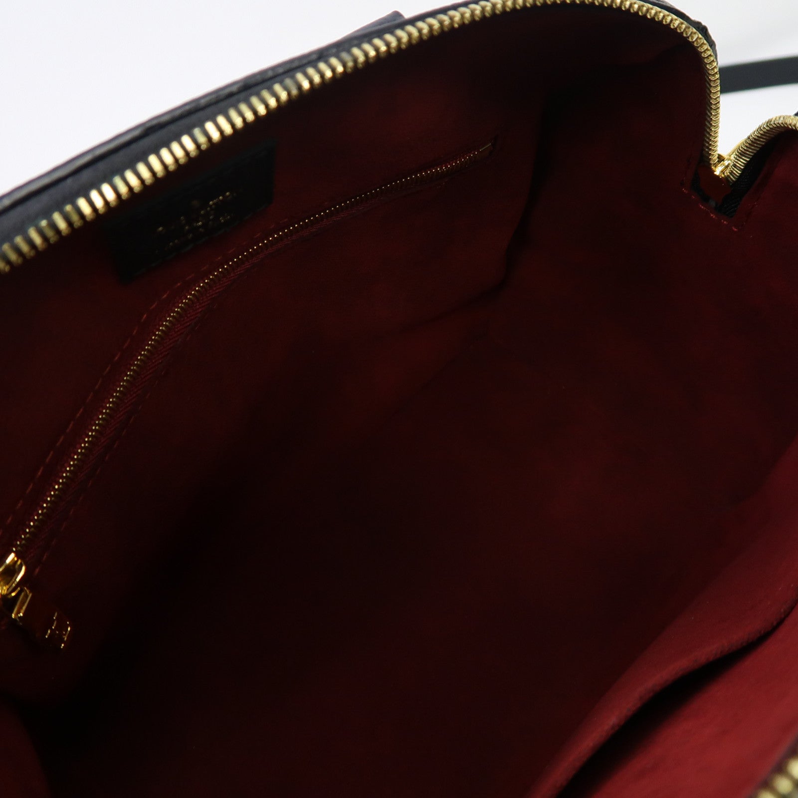 LOUIS VUITTON Monogram Empreinte Speedy Bandouliere 25金扣手挽肩背兩用袋黑色