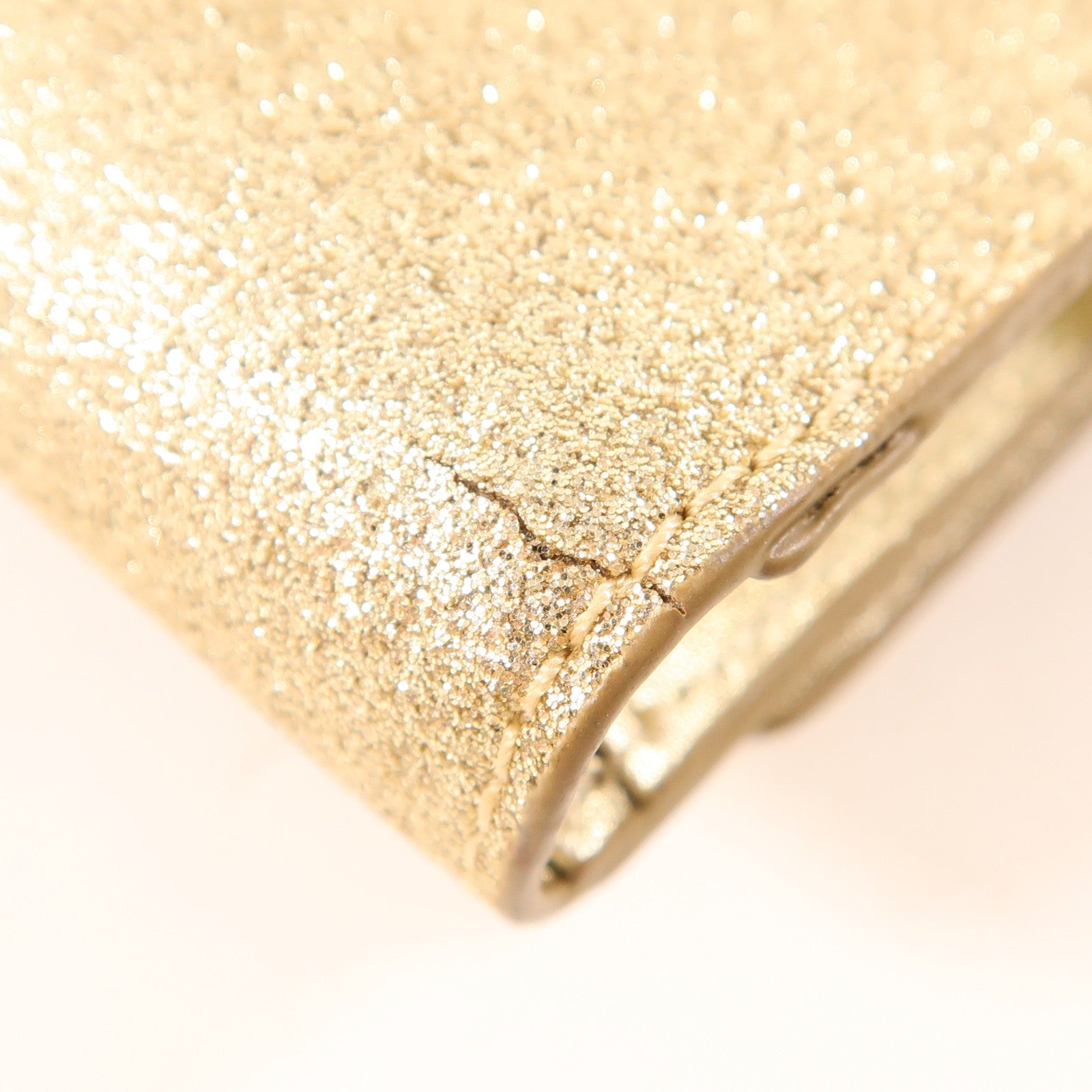 ANTEPRIMA GHW 2 Way Phone Holder Bag Calfskin Leather Gold