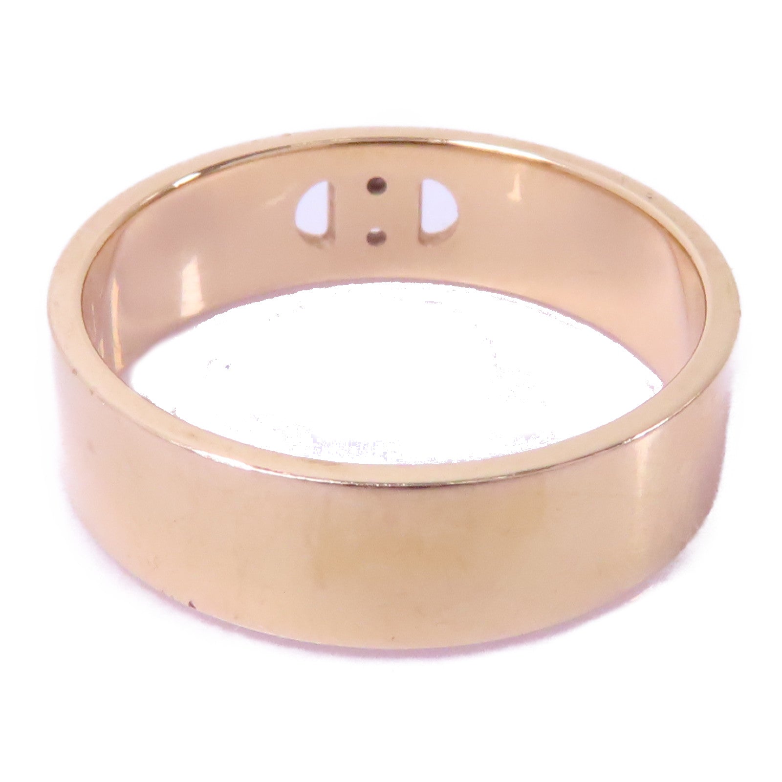 HERMES 18K玫瑰金D'ancre H Diamond Ring 0.07ct鑽石戒指Hermes#56 US#7.5