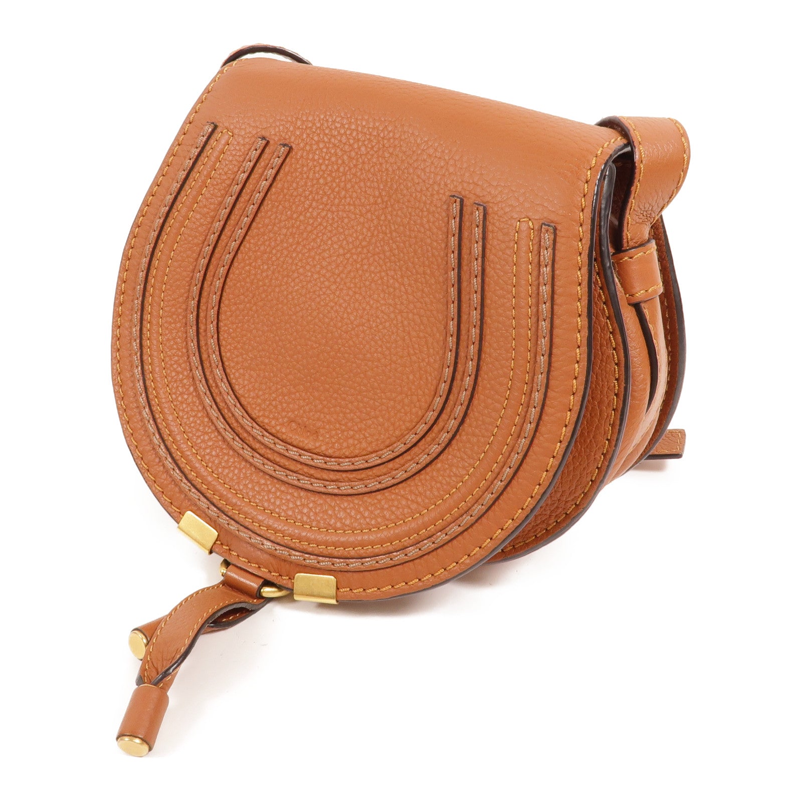 Chloe 牛皮皮革Marcie Small Saddle肩背袋