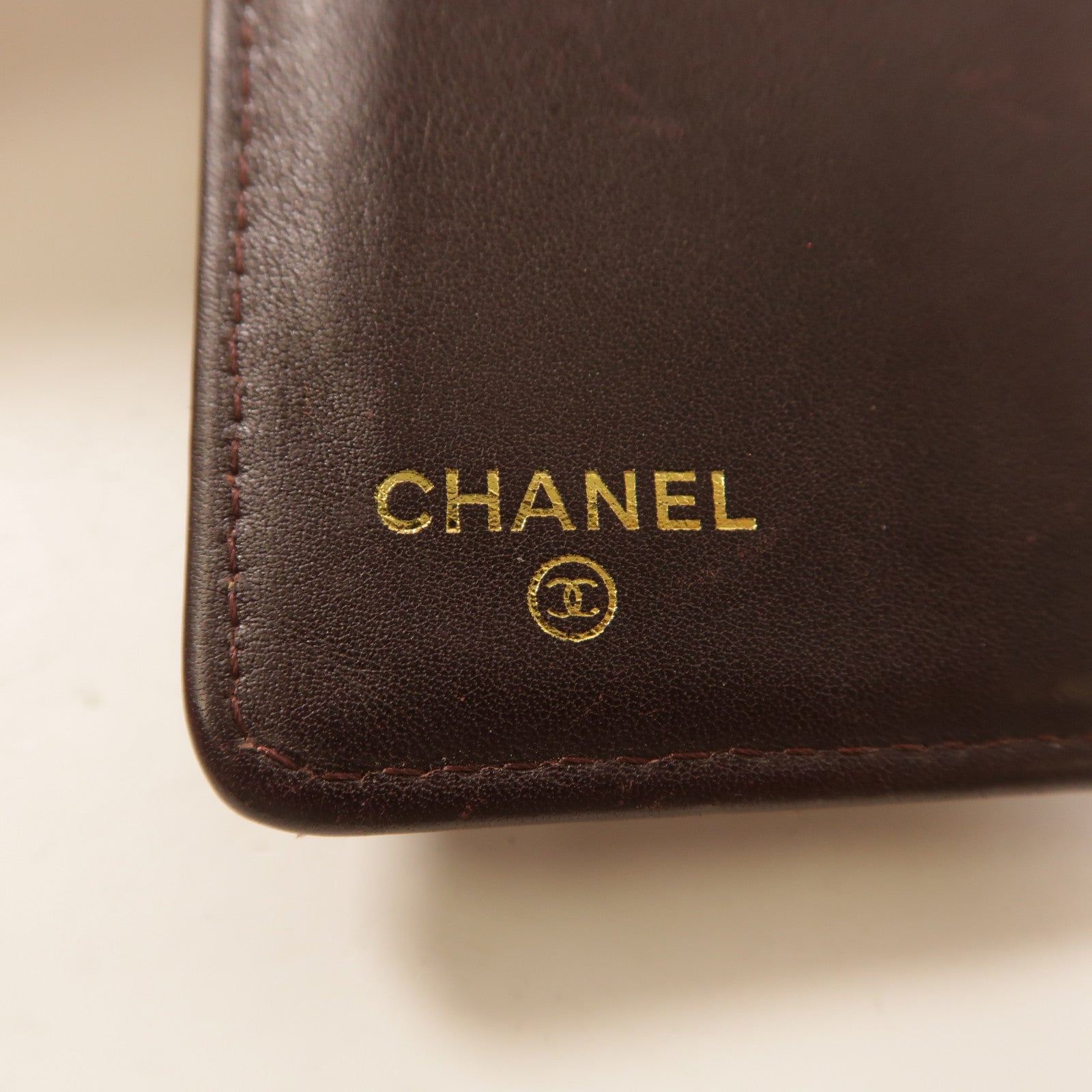 CHANEL 牛皮皮革Flap Wallet金扣長錢包
