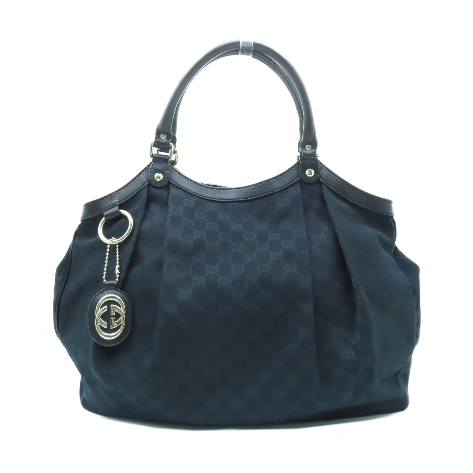 GUCCI 【激減優惠】帆布Shoulder Bag銀扣肩背袋藍色