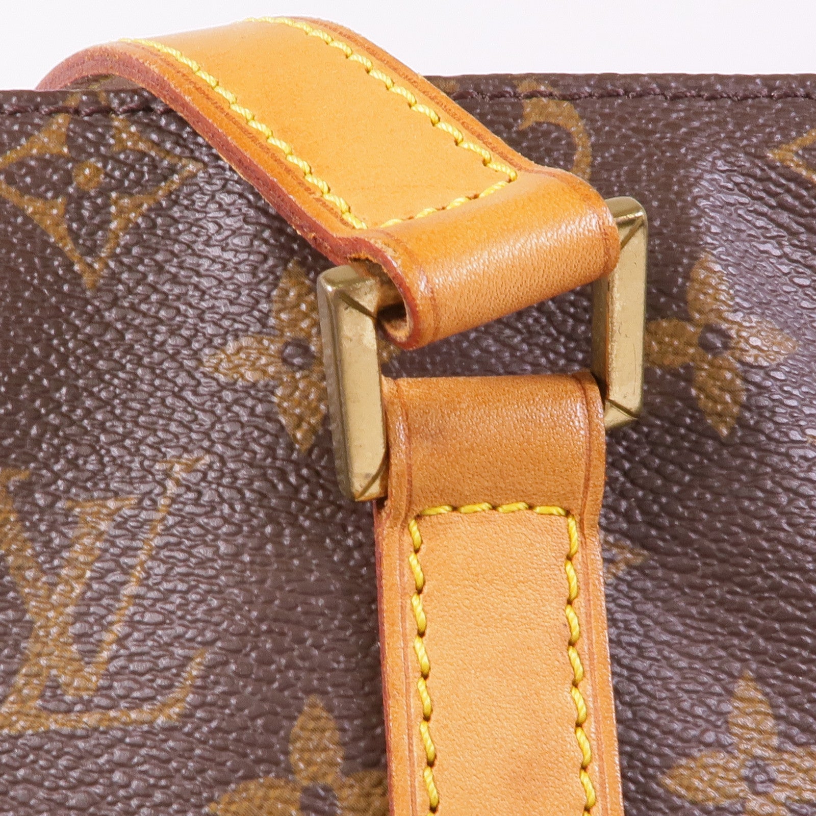 LOUIS VUITTON Monogram Cabas Mezzo金扣肩背袋/手挽袋棕色