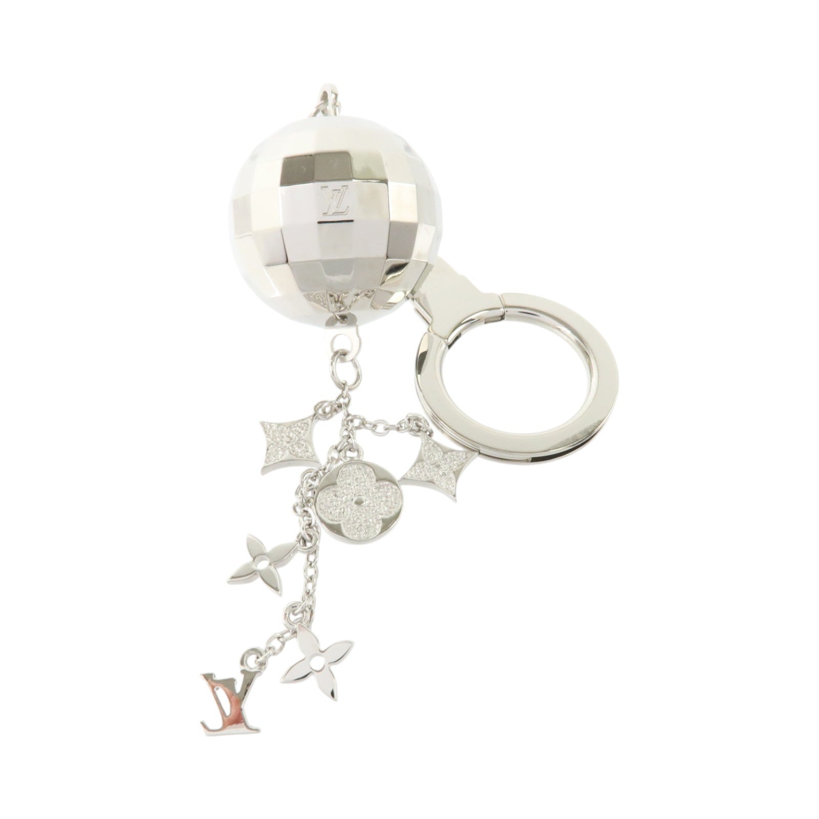 LOUIS VUITTON 金屬Porte-Cles Glitter Mirror Ball Charm掛飾