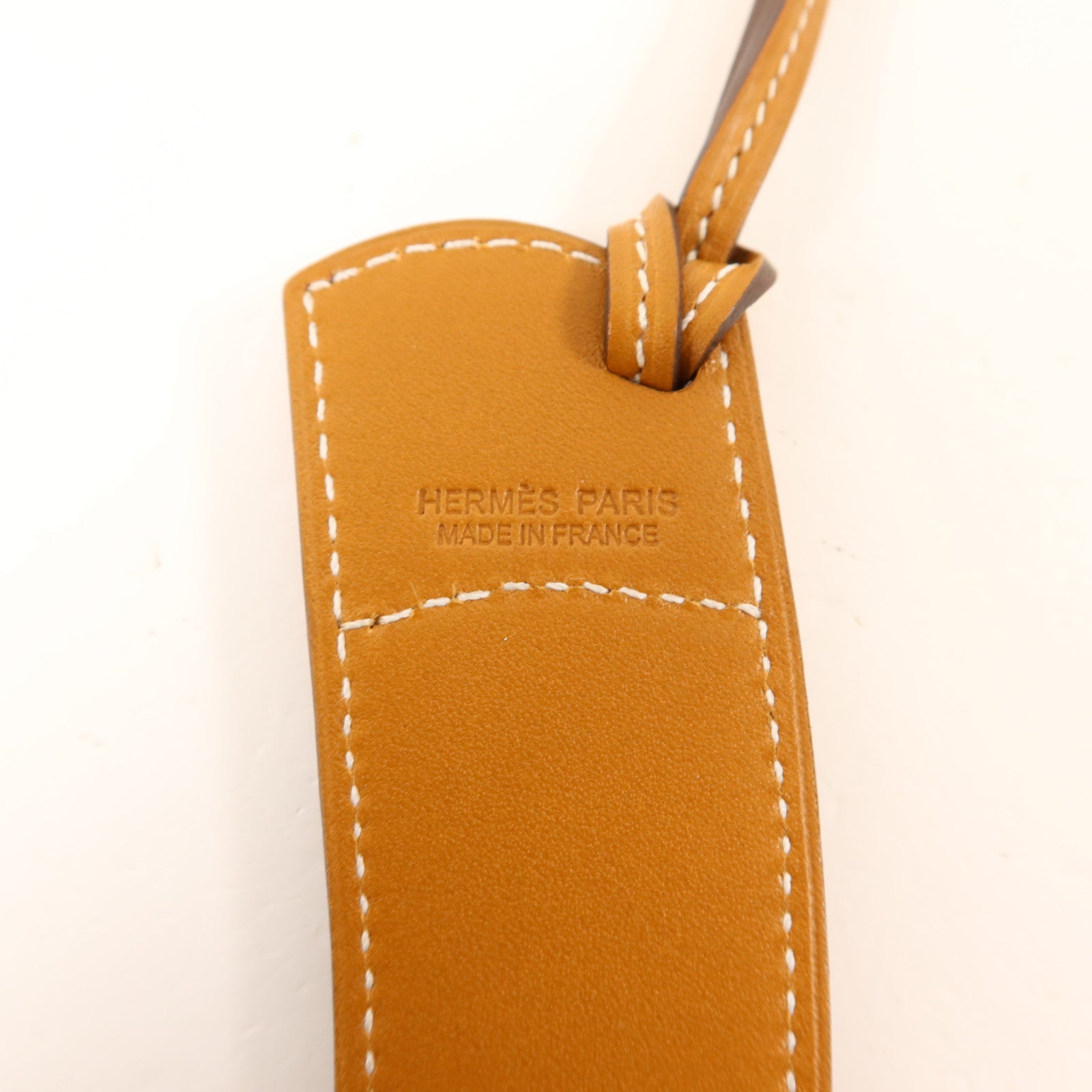 HERMES Swift皮革Paddock Boots Charm掛飾Naturel