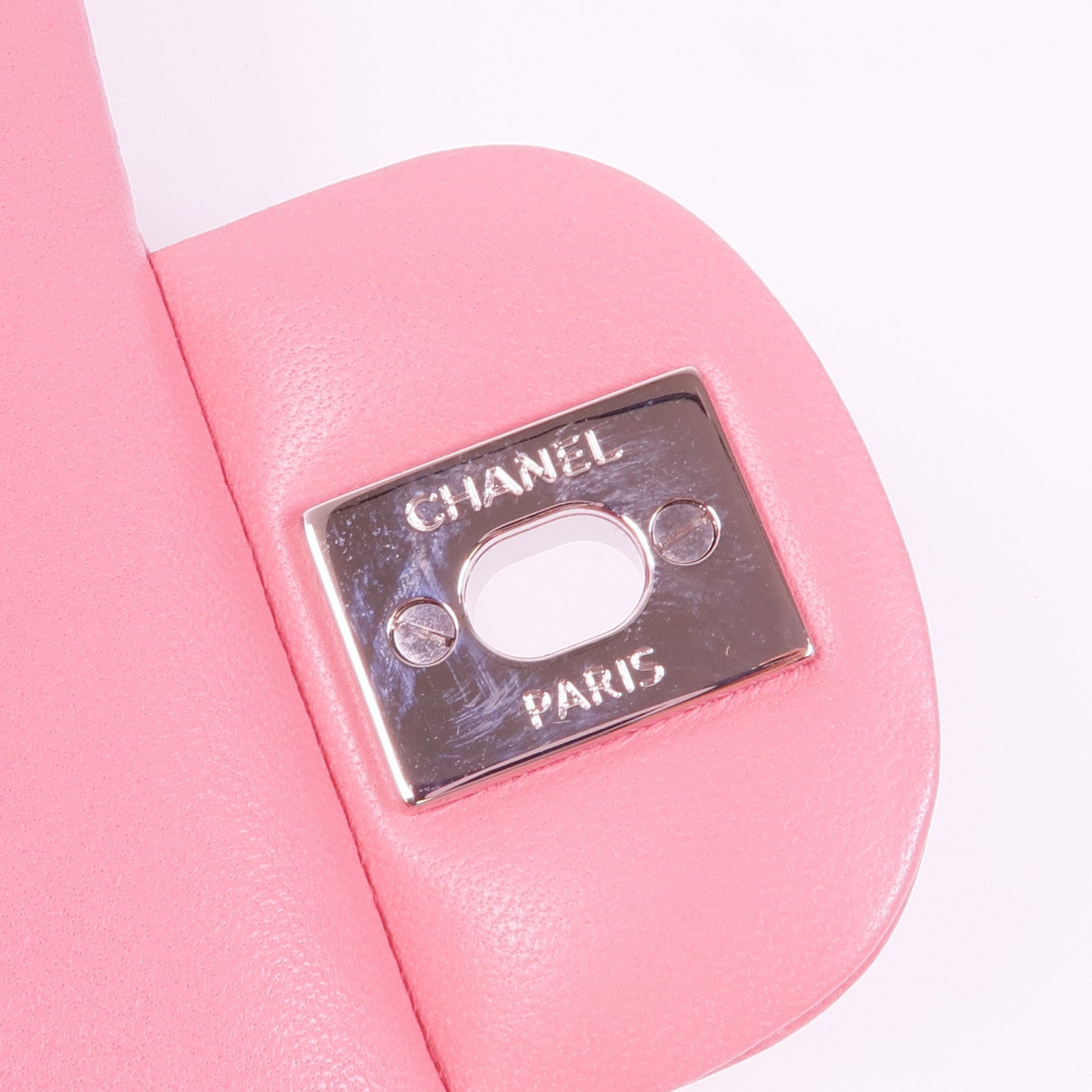 CHANEL 羊皮皮革Classic 25銀扣鏈帶肩背袋