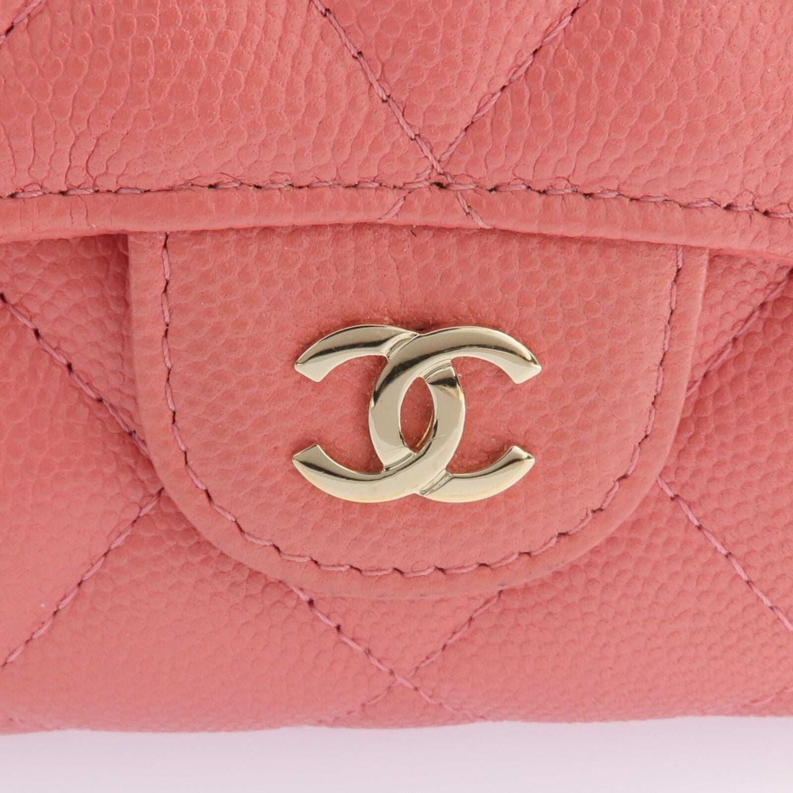 CHANEL 【激減優惠】牛皮皮革Wallet金扣錢包