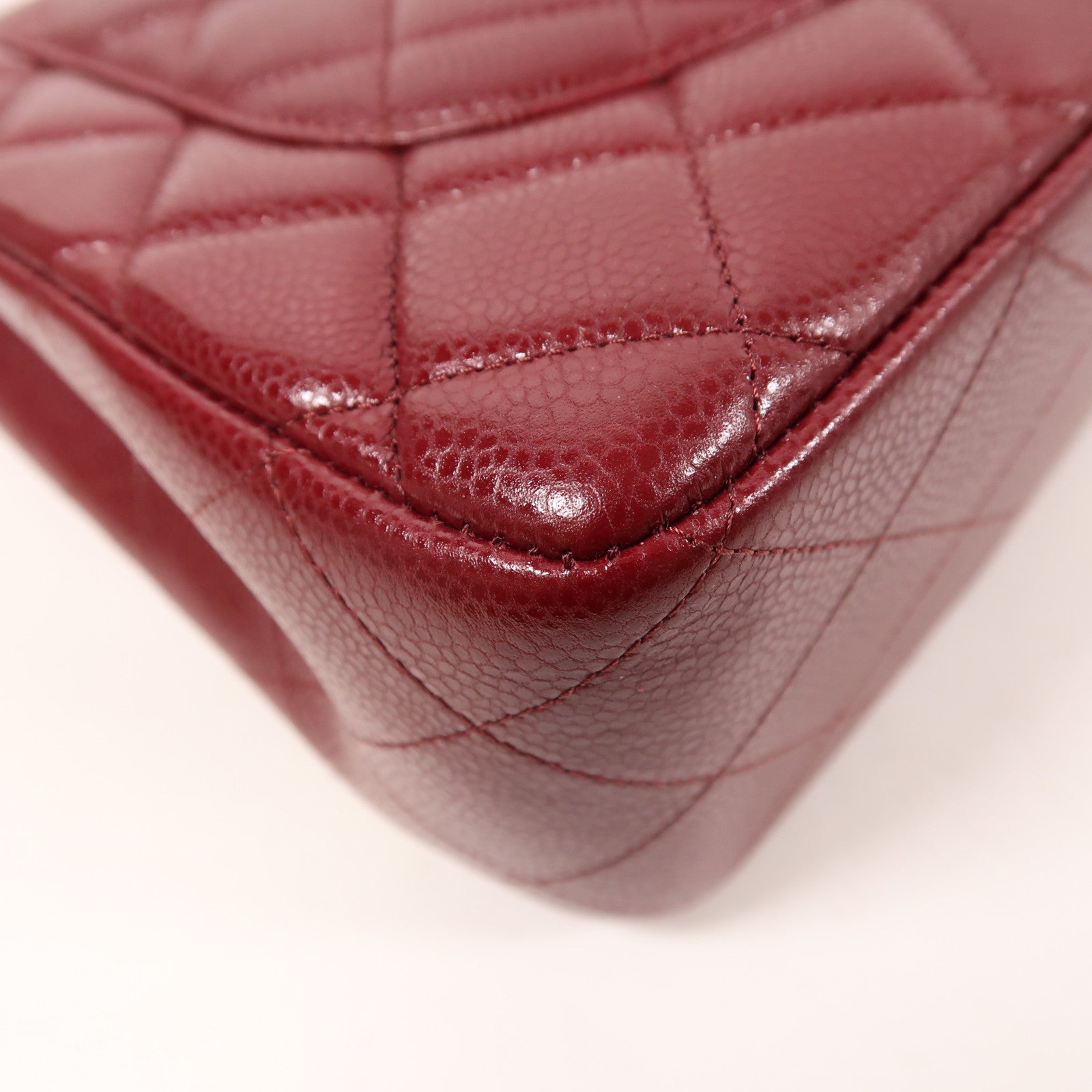 CHANEL 牛皮皮革Large Classic銀扣鏈帶肩背袋