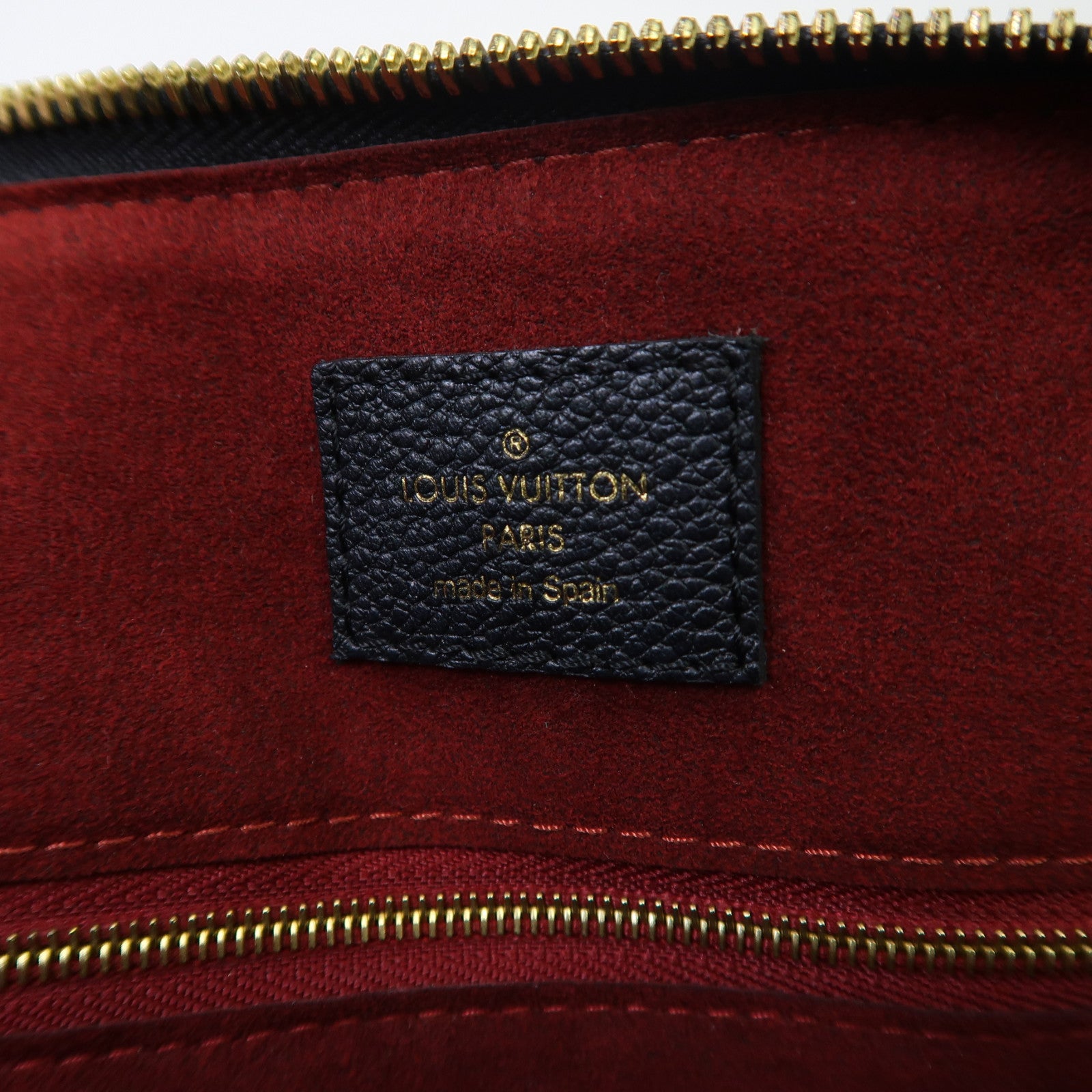 LOUIS VUITTON Monogram Empreinte Speedy Bandouliere 25金扣手挽肩背兩用袋黑色
