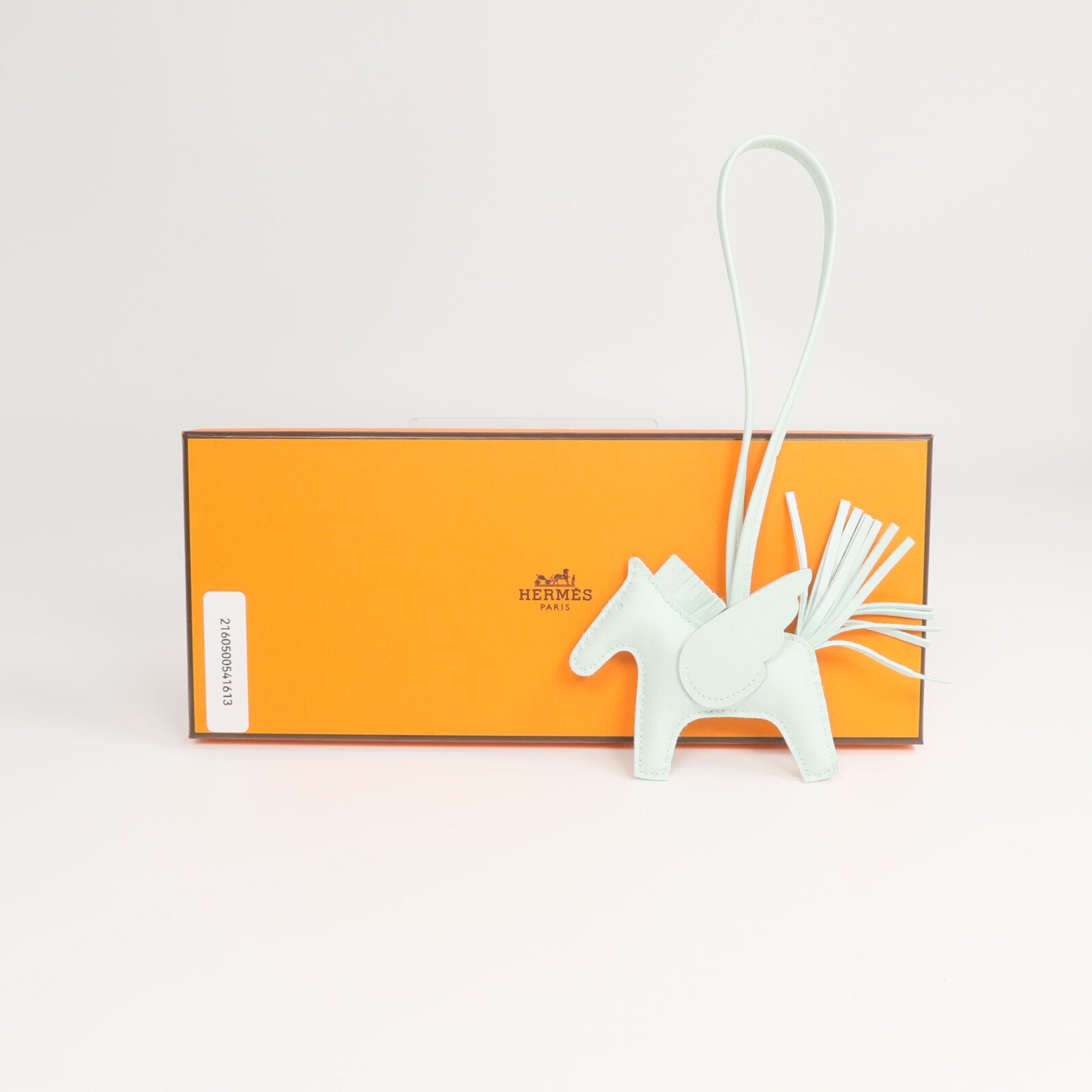 HERMES Milo/Swift皮革Rodeo Pegase PM掛飾Vert Peppermint