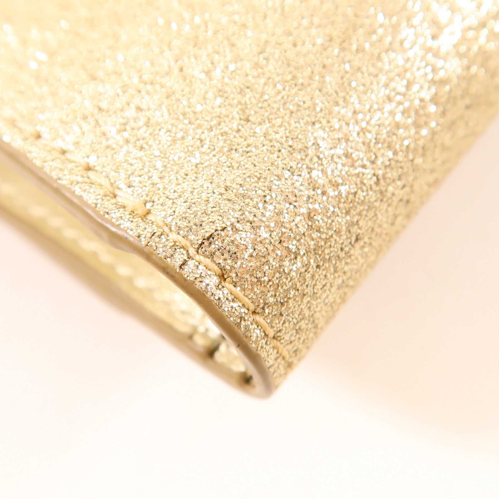 ANTEPRIMA GHW 2 Way Phone Holder Bag Calfskin Leather Gold