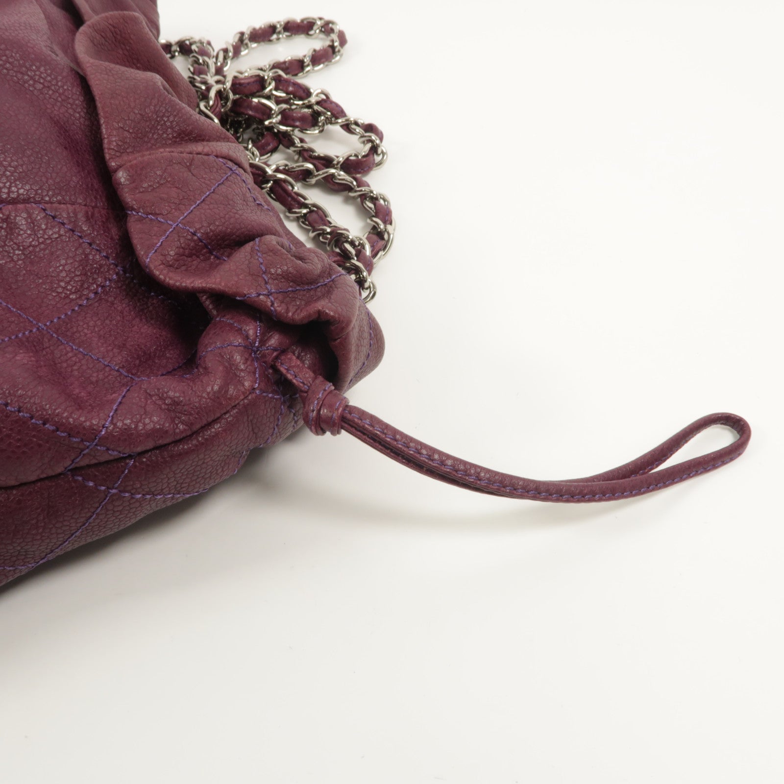 CHANEL 牛皮皮革Caviar 31 Drawstring Tote鏈帶肩背袋