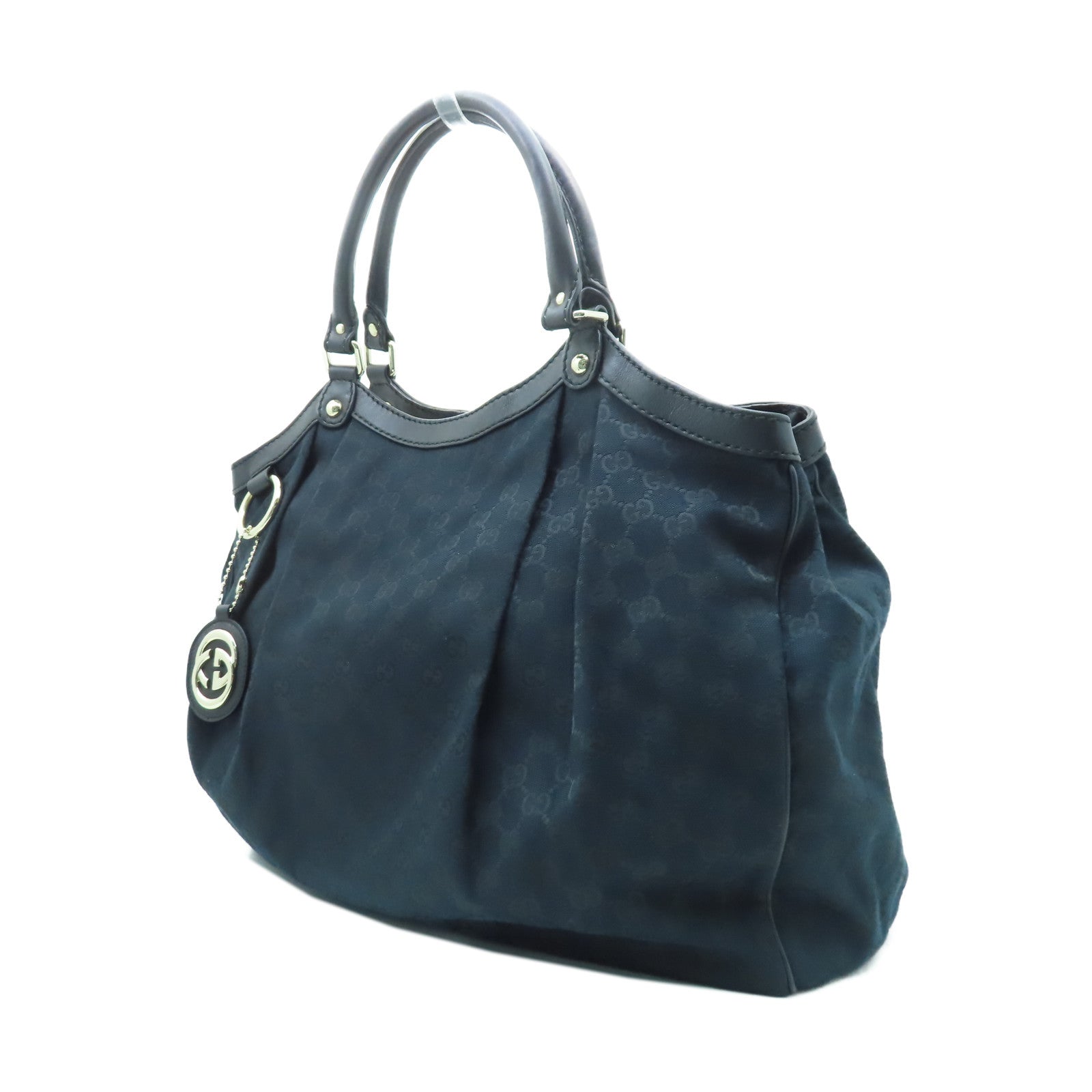 GUCCI 【激減優惠】帆布Shoulder Bag銀扣肩背袋藍色
