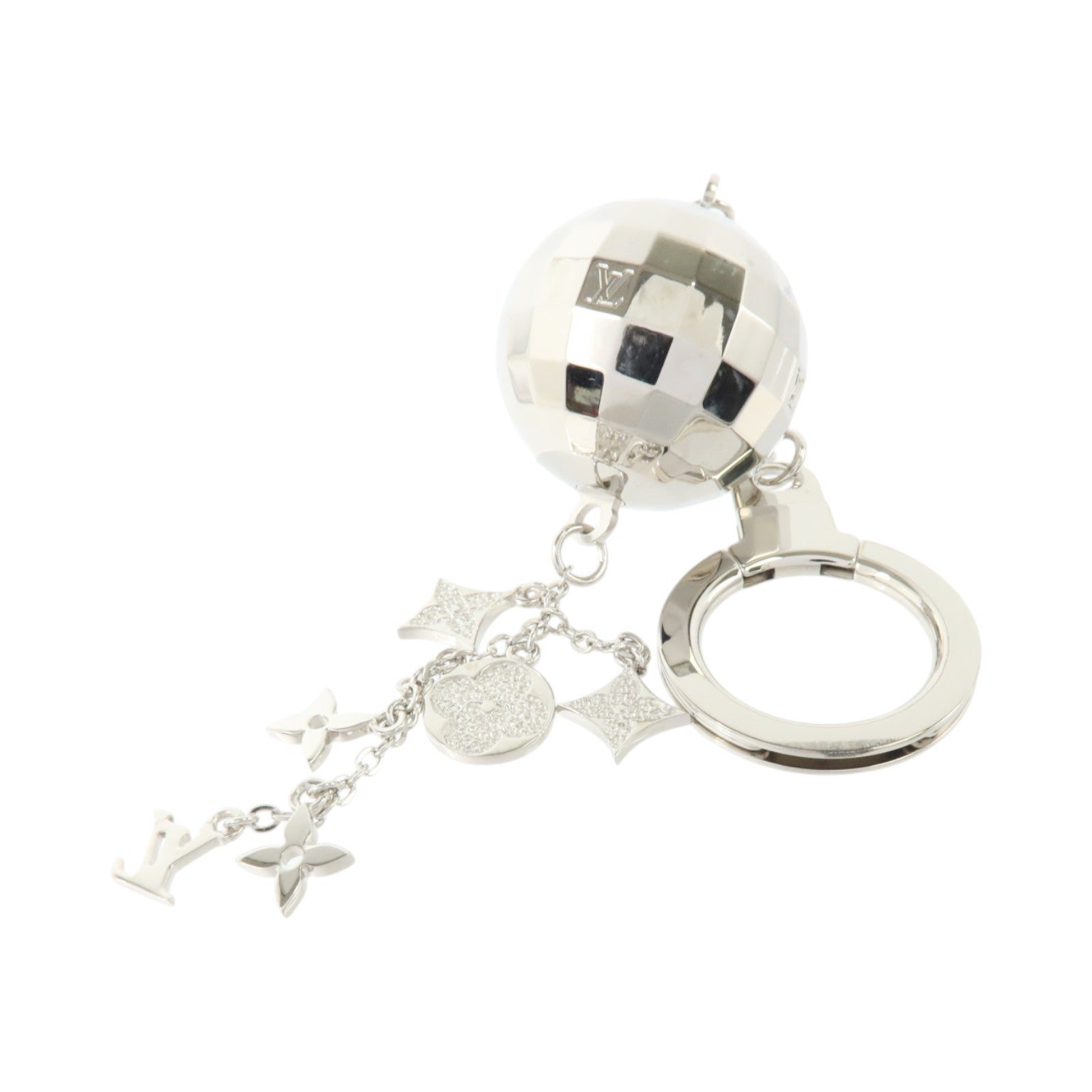 LOUIS VUITTON 金屬Porte-Cles Glitter Mirror Ball Charm掛飾