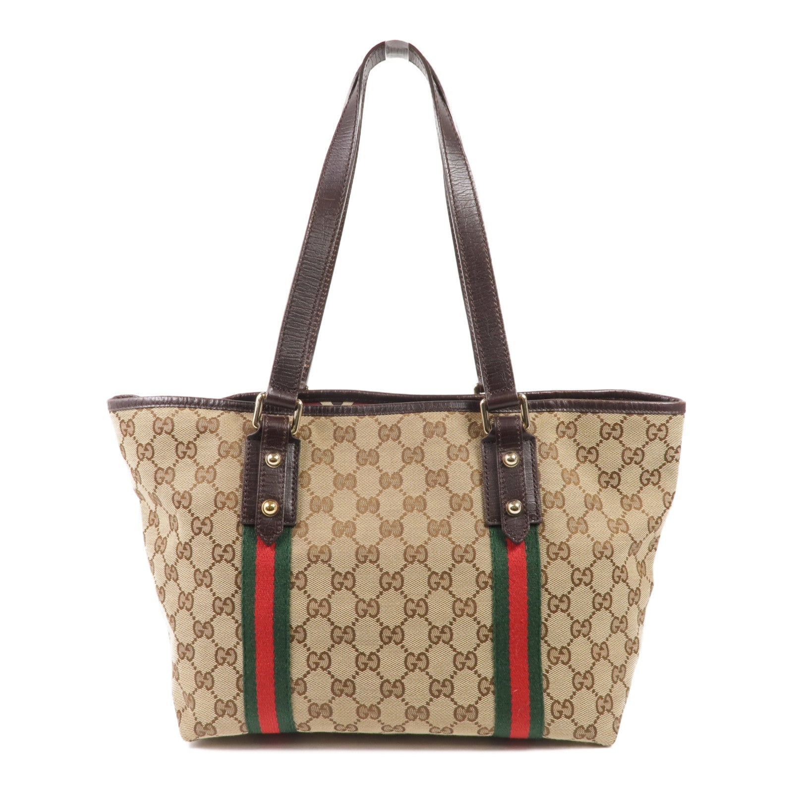 GUCCI 帆布Shoulder Tote金扣肩背袋/手挽袋